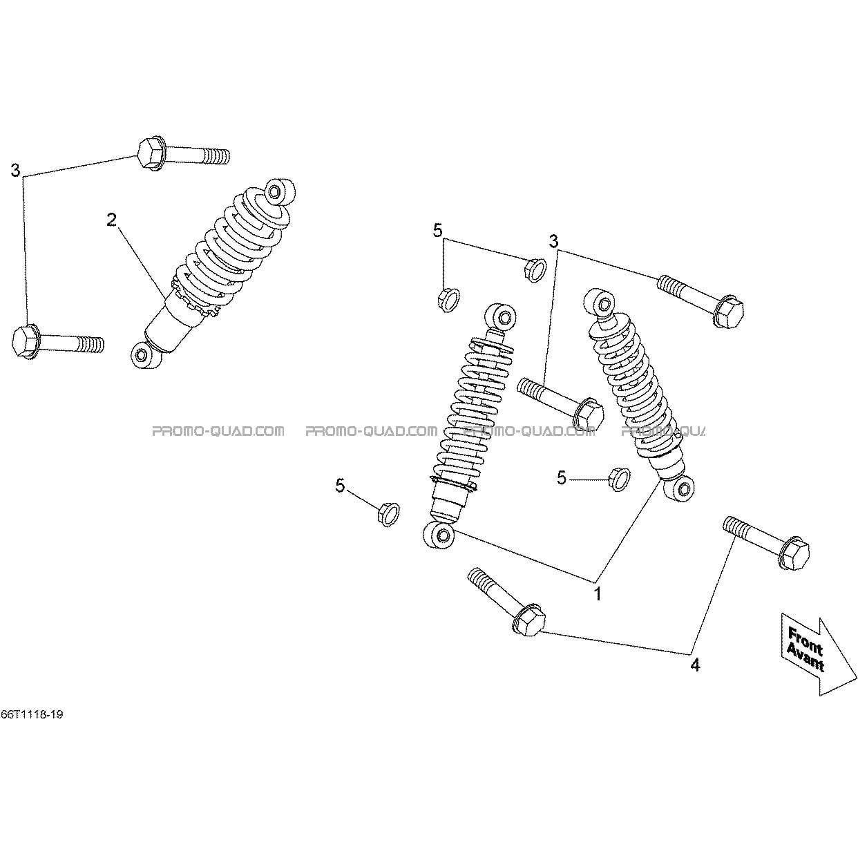 Amortisseurs  Can-am  2013 Toutes les cylindrées  Original parts OEM