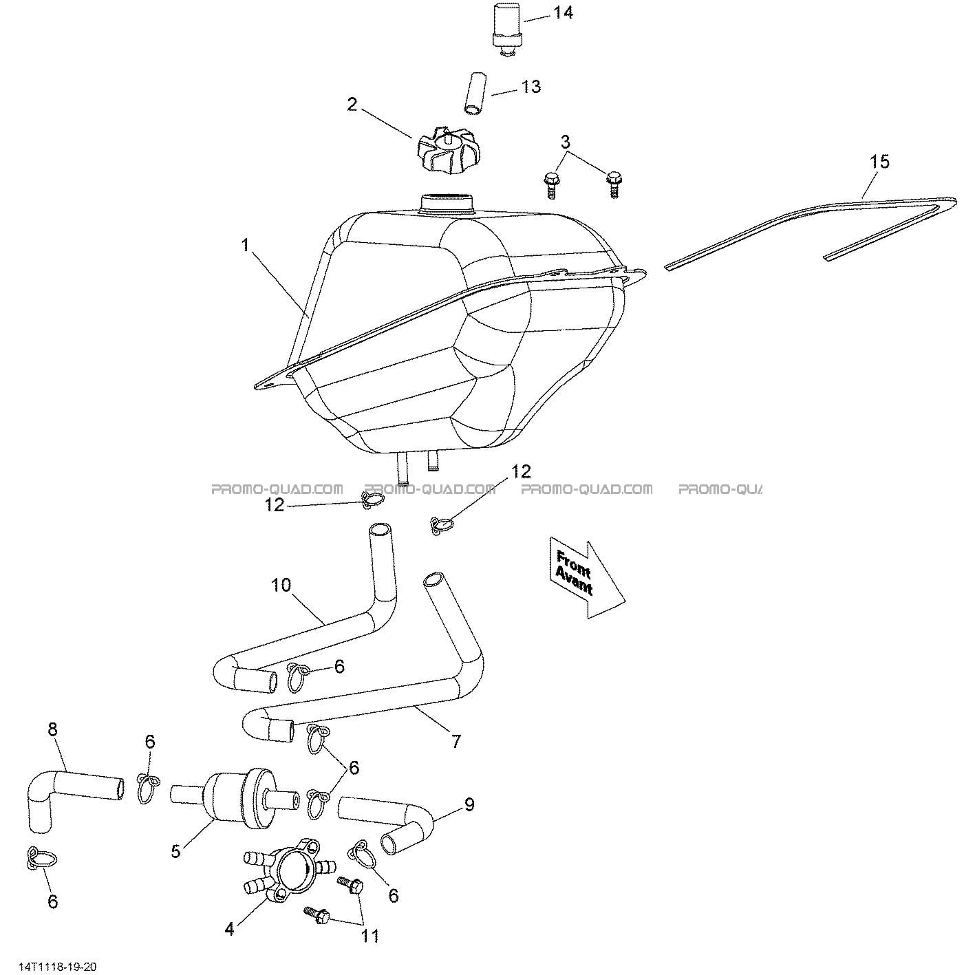 Réservoir Essence  Can-am  2013 Toutes les cylindrées  Original parts OEMRéservoir Essence  Can-am  2013 Toutes les cylindrées  Original parts OEM