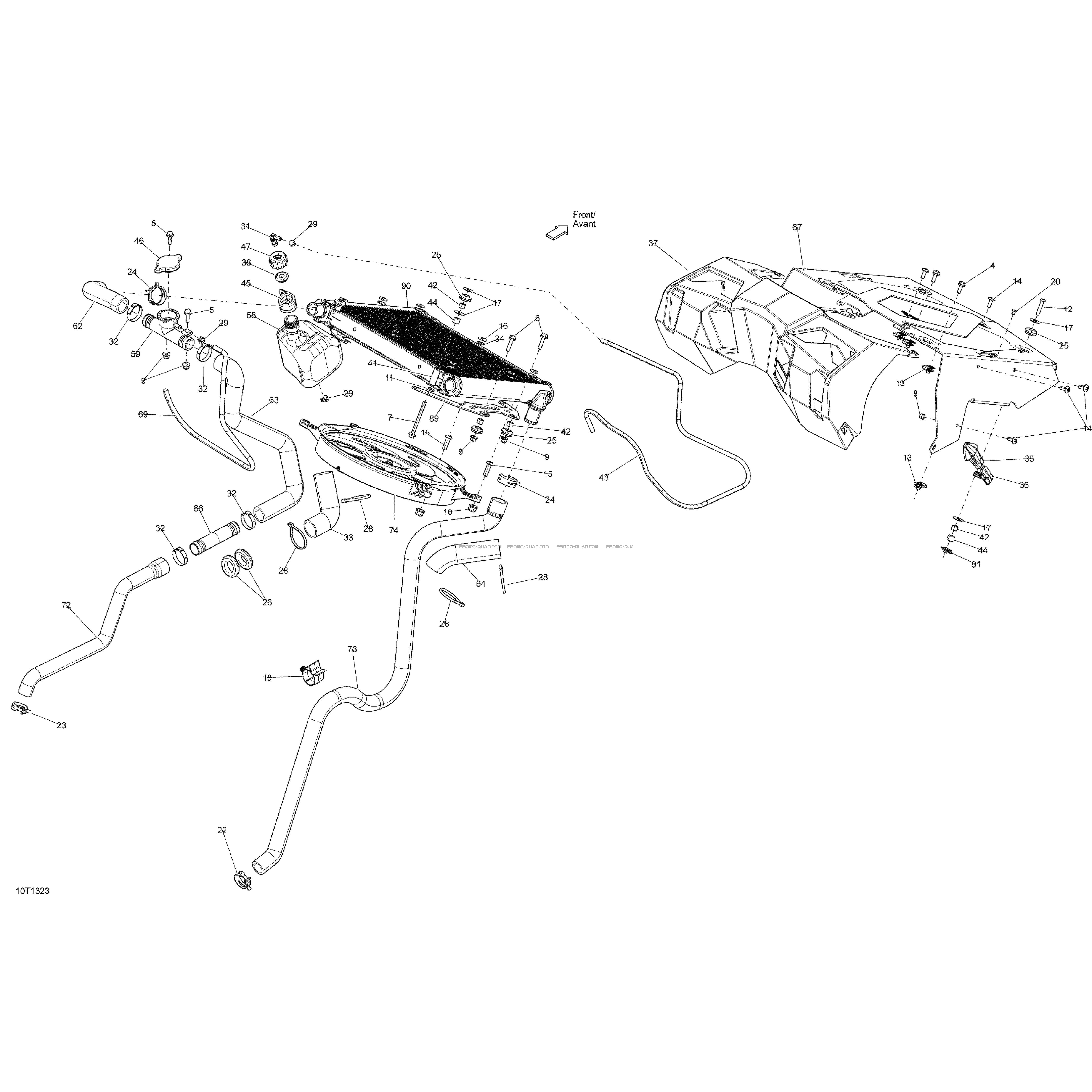 Système Refroidissement  Can-am  2013 Toutes les cylindrées  Original parts OEMSystème Refroidissement  Can-am  2013 Toutes les cylindrées  Original parts OEM