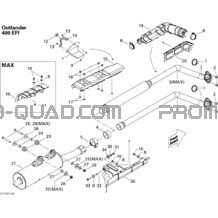 Système Échappement pour Can-am Toutes les cylindrées 2013 Outlander STD