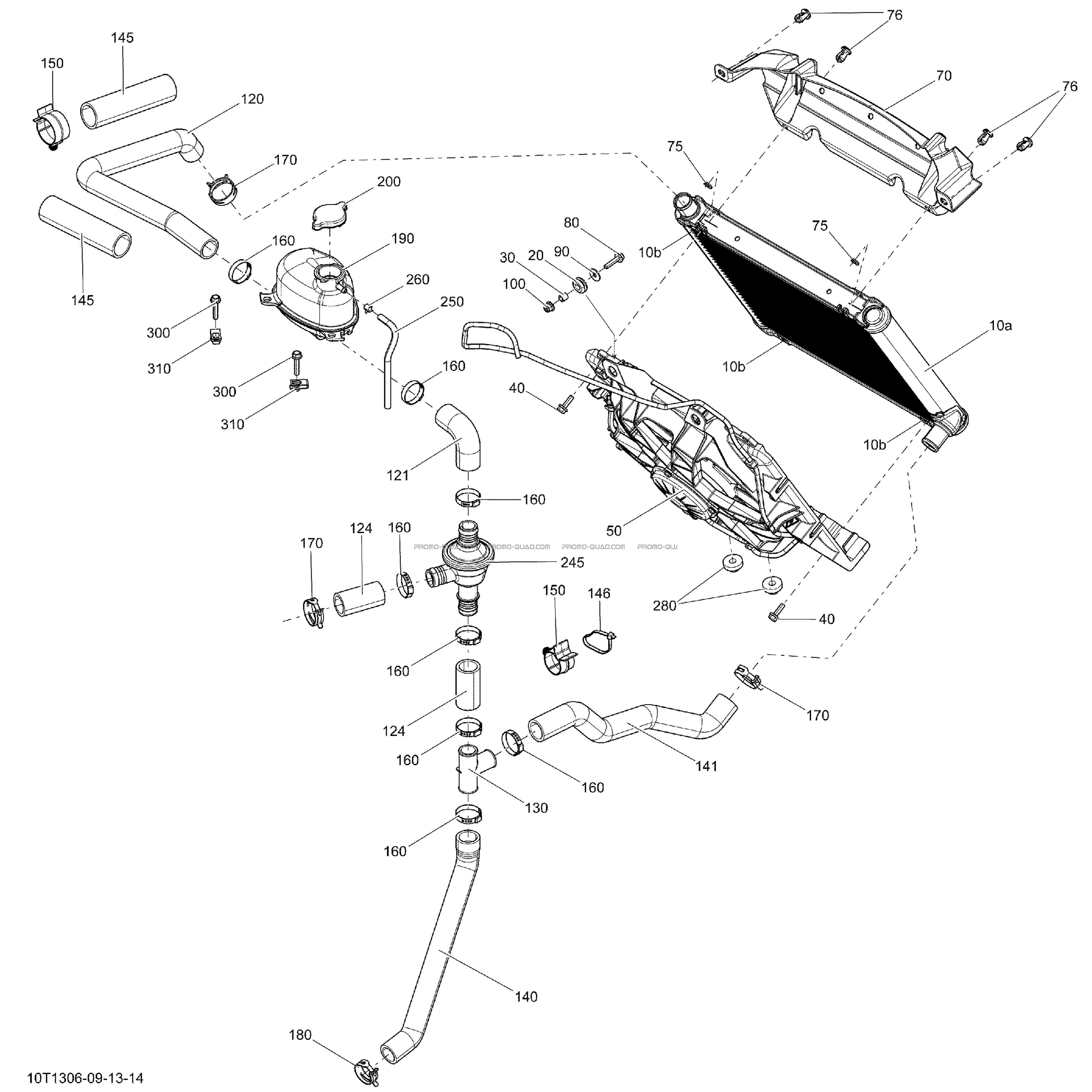 Système Refroidissement  Can-am  2013 Toutes les cylindrées  Original parts OEMSystème Refroidissement  Can-am  2013 Toutes les cylindrées  Original parts OEM
