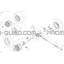 Système Entraînement Avant _12C1411 pour Can-am Toutes les cylindrées 2014 Commander (Electric 9Kw) STD