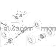 Système Entraînement Arrière _13C1411 pour Can-am Toutes les cylindrées 2014 Commander (Electric 9Kw) STD
