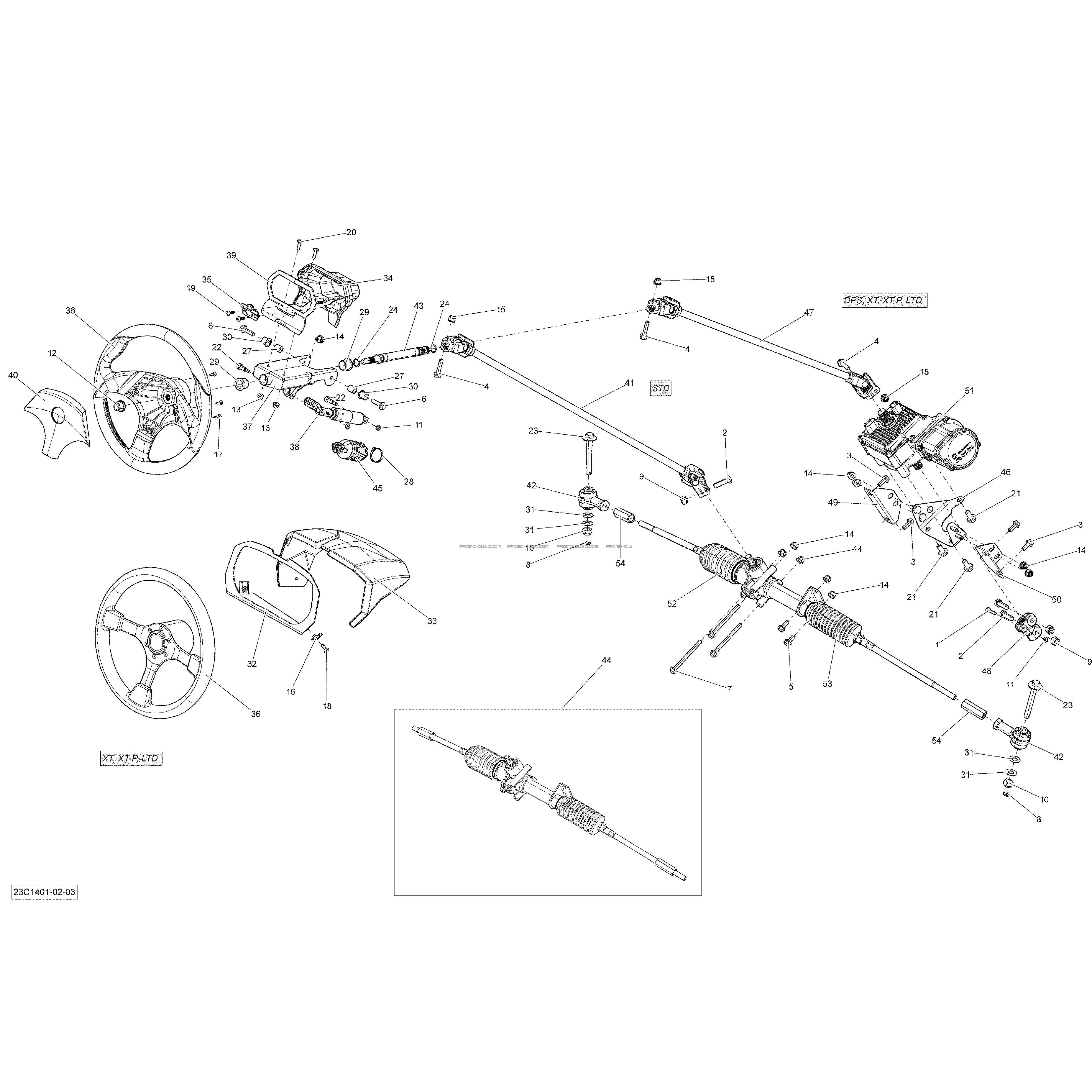 Direction  Can-am  2014 Toutes les cylindrées  Original parts OEM
