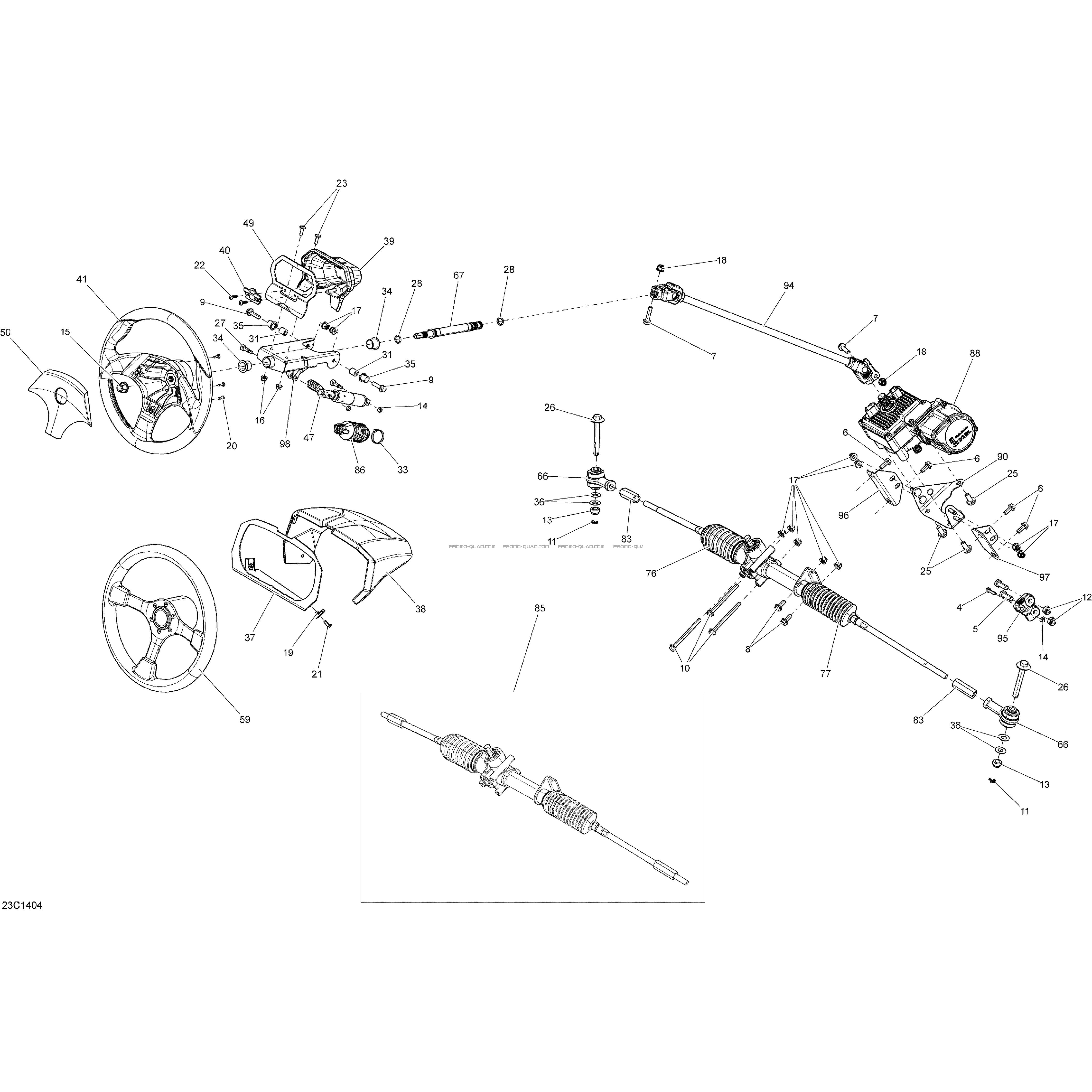 Steering _23C1404  Can-am  2014 Toutes les cylindrées  Original parts OEMSteering _23C1404  Can-am  2014 Toutes les cylindrées  Original parts OEM