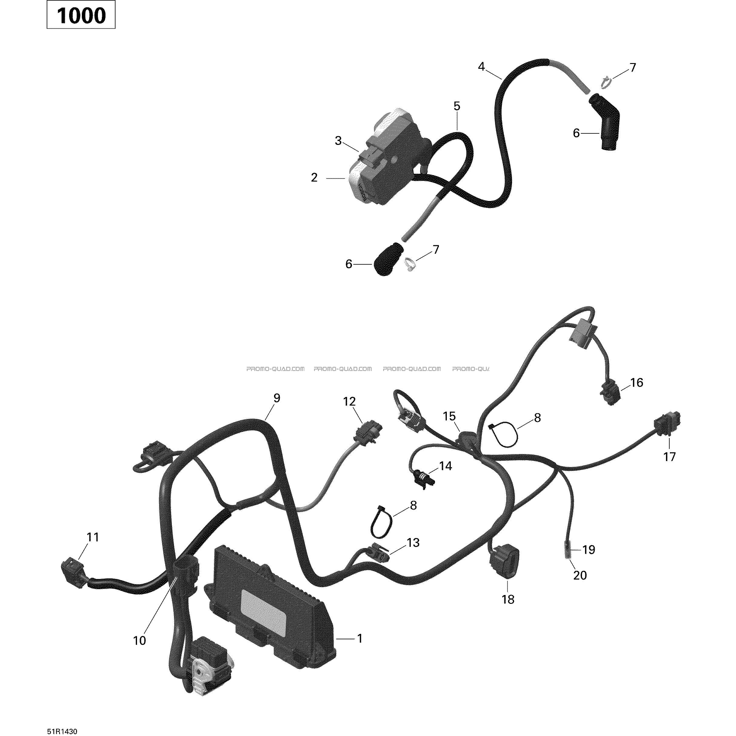 Câblage Moteur Et Module Électronique _51R1430  Can-am  2014 Toutes les cylindrées  Original parts OEMCâblage Moteur Et Module Électronique _51R1430  Can-am  2014 Toutes les cylindrées  Original parts OEM