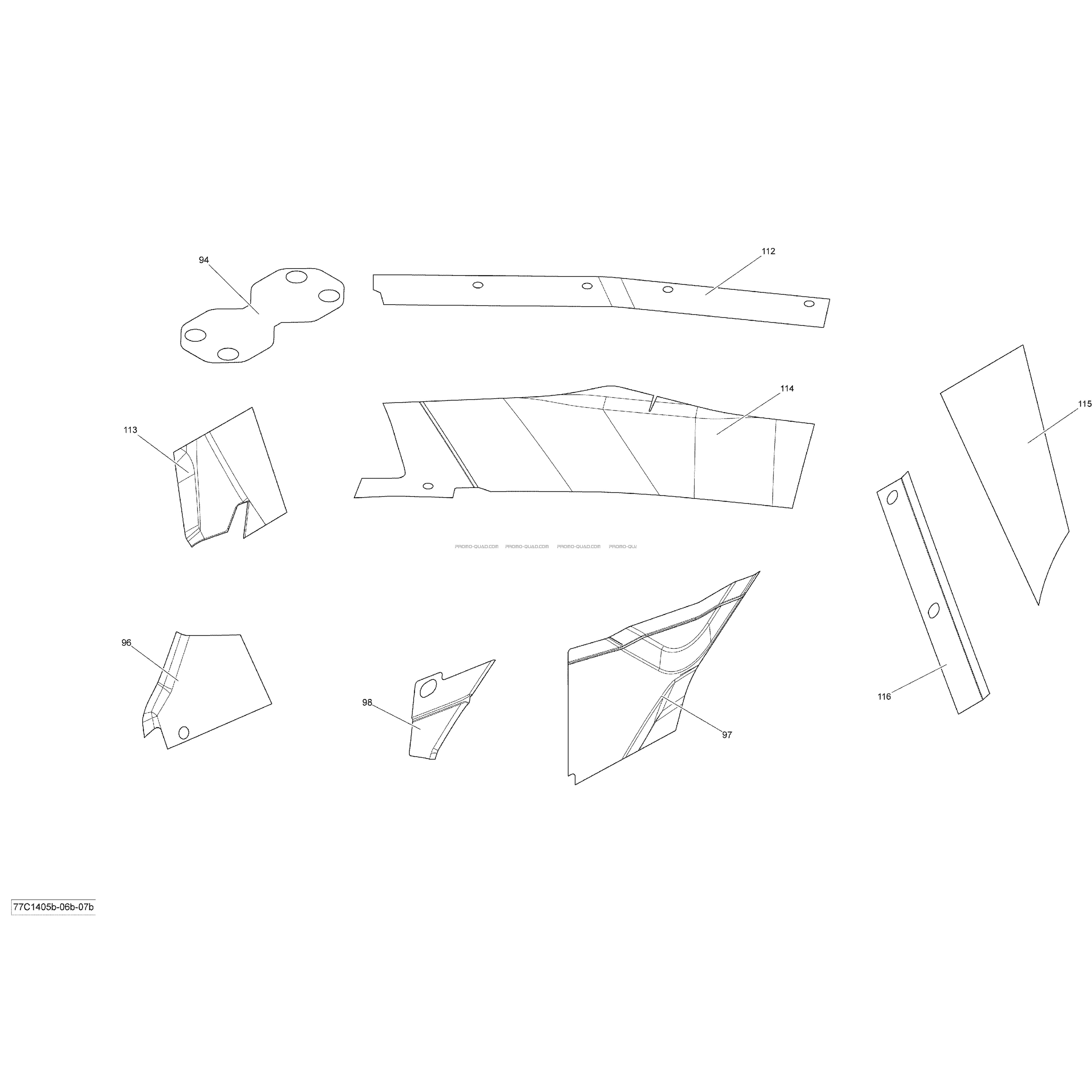 Habitacle Reflective Sheets_77C1406b  Can-am  2014 Toutes les cylindrées  Original parts OEMHabitacle Reflective Sheets_77C1406b  Can-am  2014 Toutes les cylindrées  Original parts OEM
