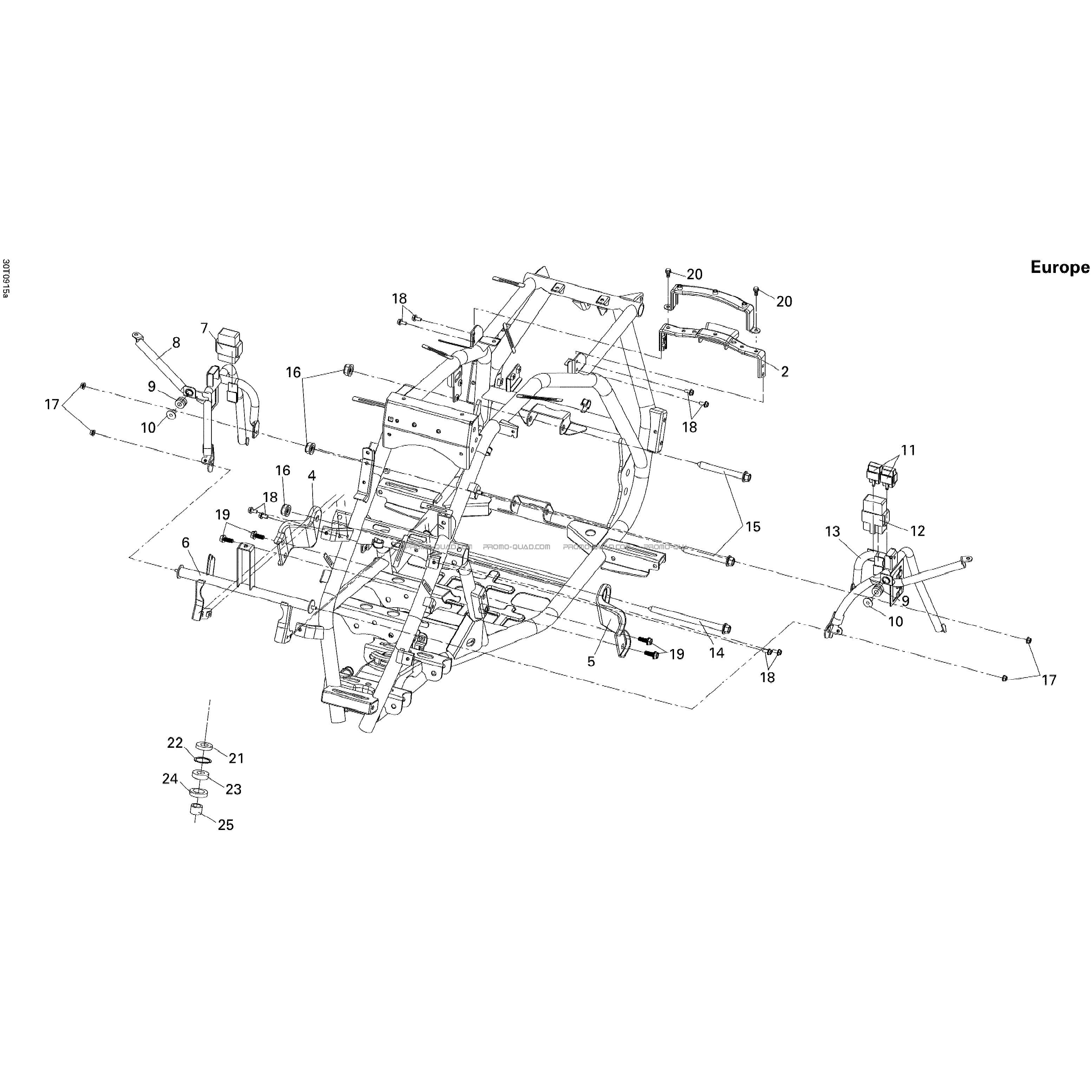 Châssis Europe  Can-am  2014 Toutes les cylindrées  pièces OEMChâssis Europe  Can-am  2014 Toutes les cylindrées  pièces OEM