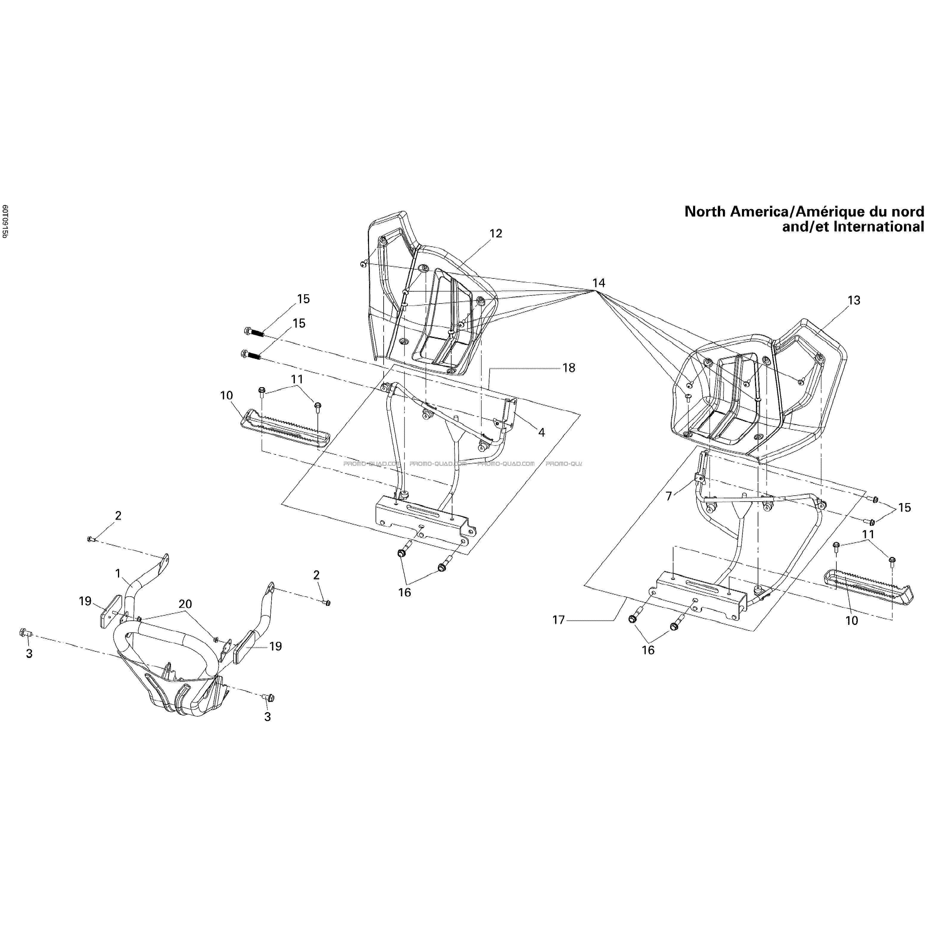Pare-Choc Avant Et Repose-Pieds North America  Can-am  2014 Toutes les cylindrées  pièces OEMPare-Choc Avant Et Repose-Pieds North America  Can-am  2014 Toutes les cylindrées  pièces OEM