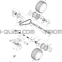 Système Entraînement Arrière pour Can-am Toutes les cylindrées 2014 DS 450EFI STD
