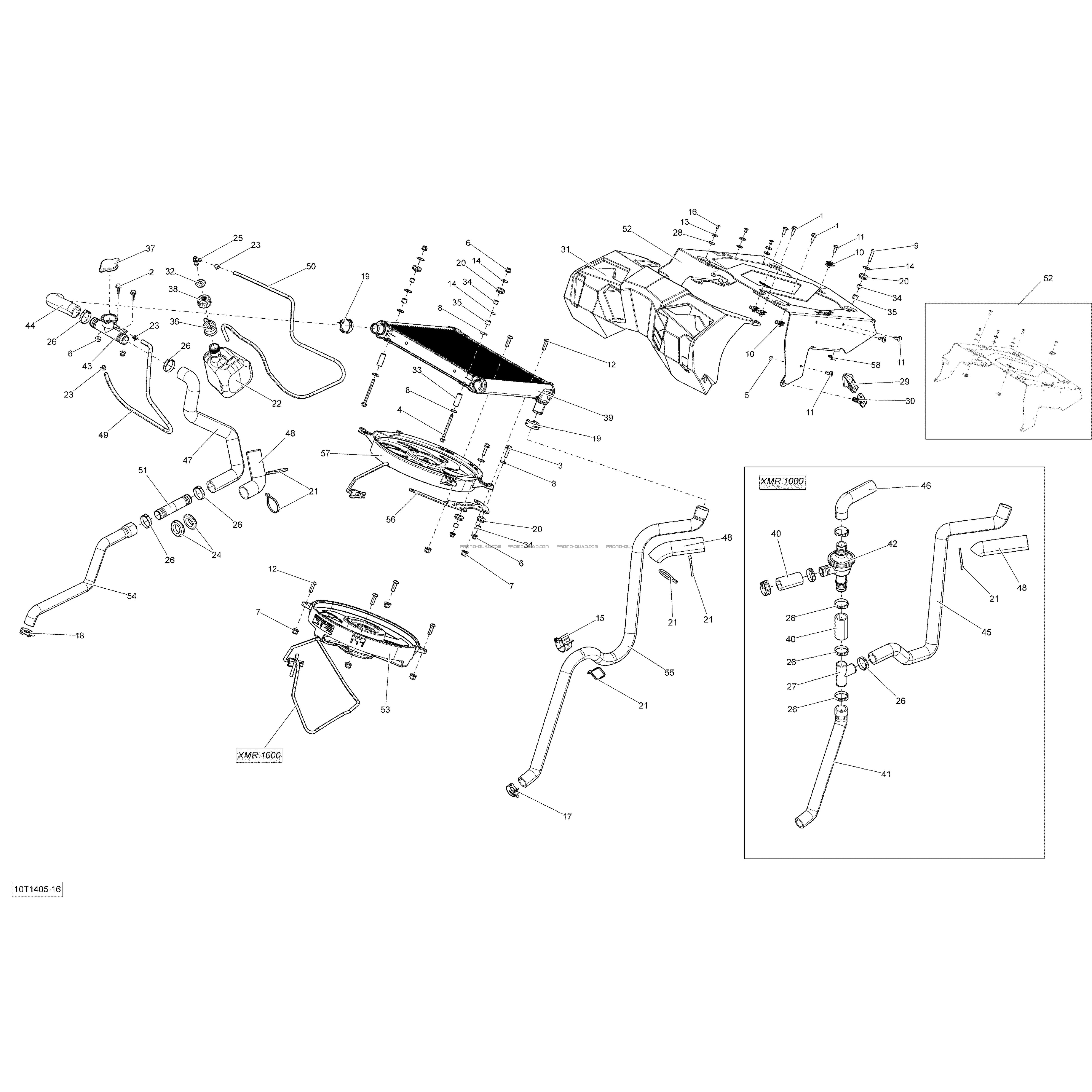 Système Refroidissement  Can-am  2014 Toutes les cylindrées  pièces OEMSystème Refroidissement  Can-am  2014 Toutes les cylindrées  pièces OEM