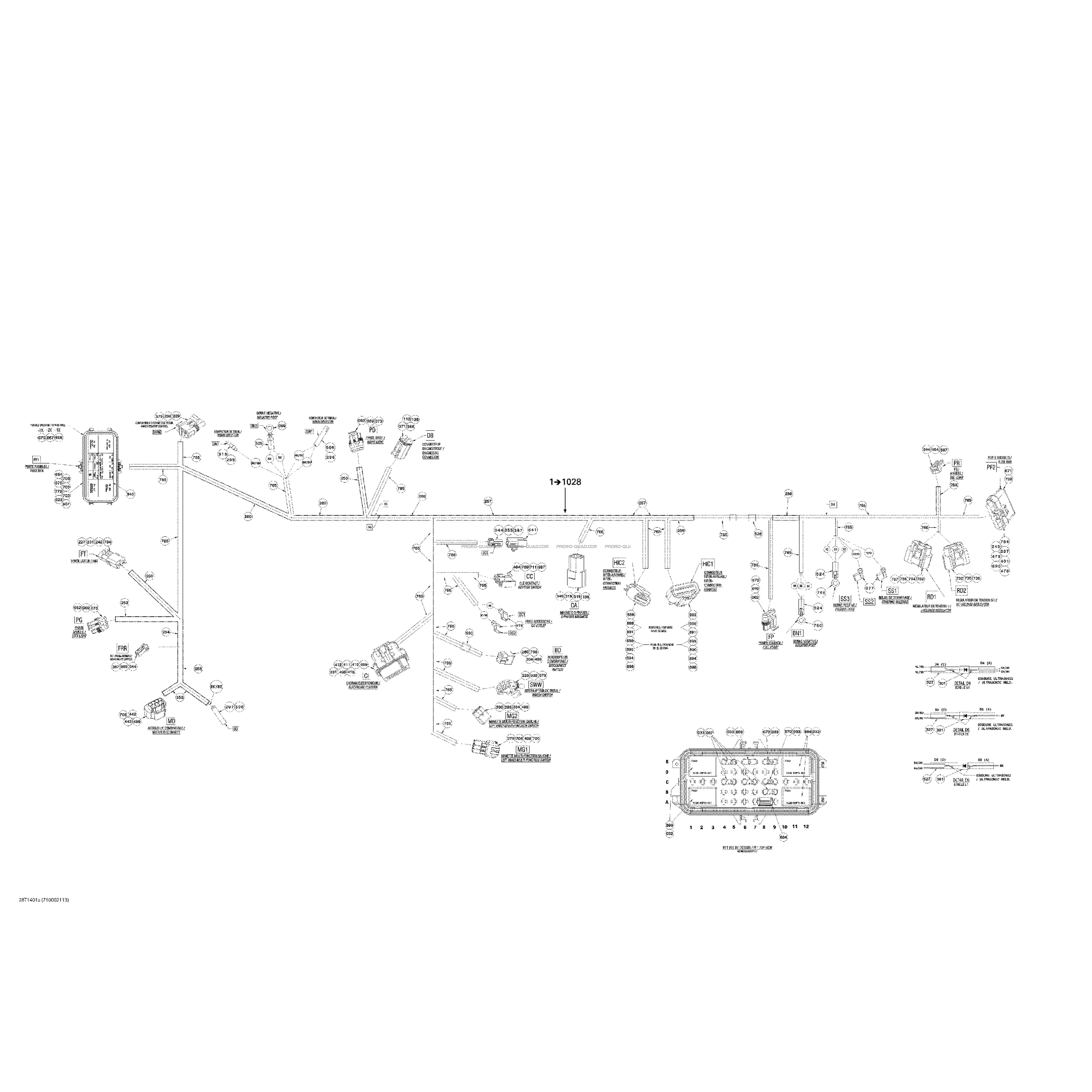 Câblage Principal North America  Can-am  2014 Toutes les cylindrées  Original parts OEMCâblage Principal North America  Can-am  2014 Toutes les cylindrées  Original parts OEM
