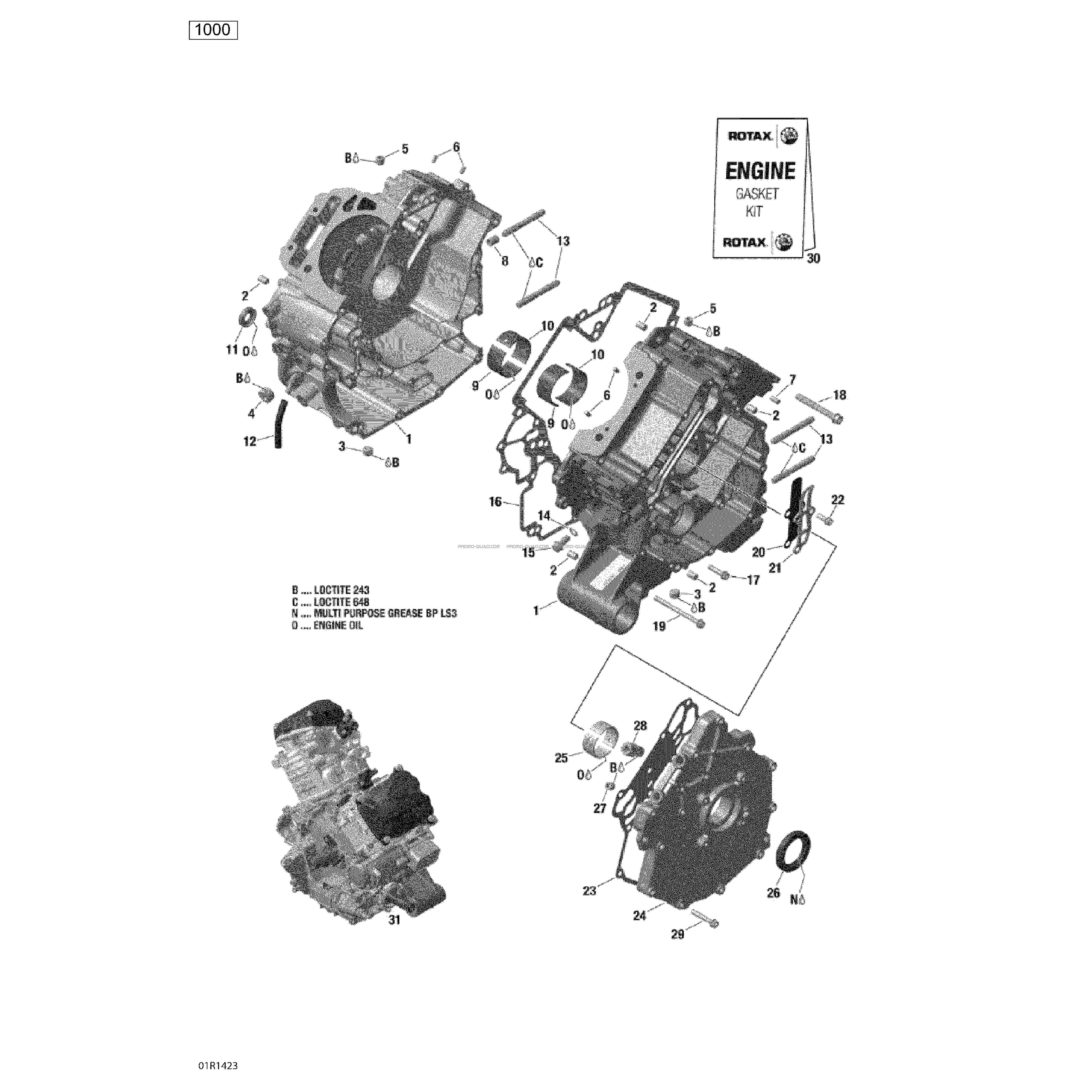 Carter _01R1423  Can-am  2014 Toutes les cylindrées  pièces OEMCarter _01R1423  Can-am  2014 Toutes les cylindrées  pièces OEM