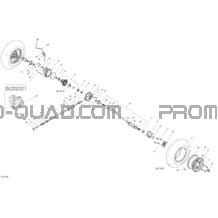 Système Entraînement Avant _12T1423 pour Can-am Toutes les cylindrées 2014 Outlander 6x6 (International & T3)