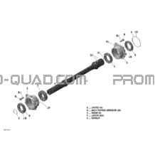Arbre Entraînement _56R1423 pour Can-am Toutes les cylindrées 2014 Outlander 6x6 (International & T3)