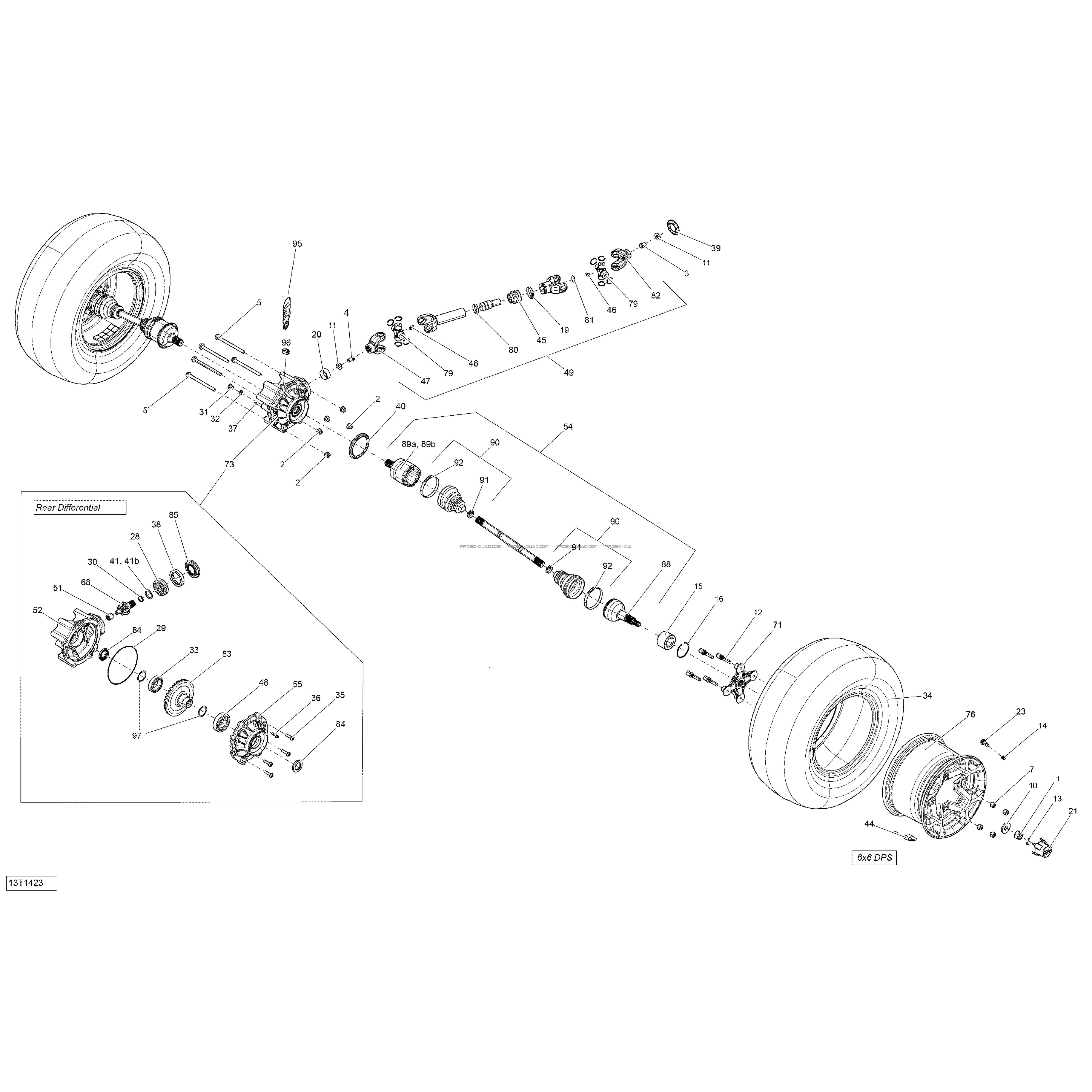 Système Entraînement Arrière _13T1423  Can-am  2014 Toutes les cylindrées  Original parts OEMSystème Entraînement Arrière _13T1423  Can-am  2014 Toutes les cylindrées  Original parts OEM