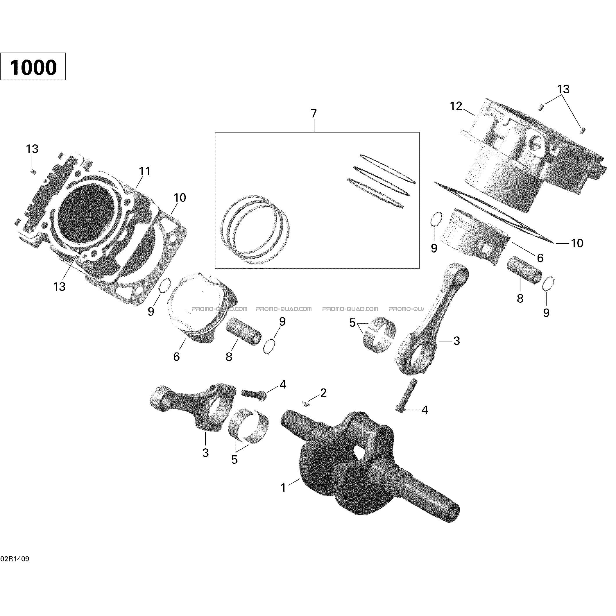 Vilebrequin  Can-am  2014 Toutes les cylindrées  Original parts OEM