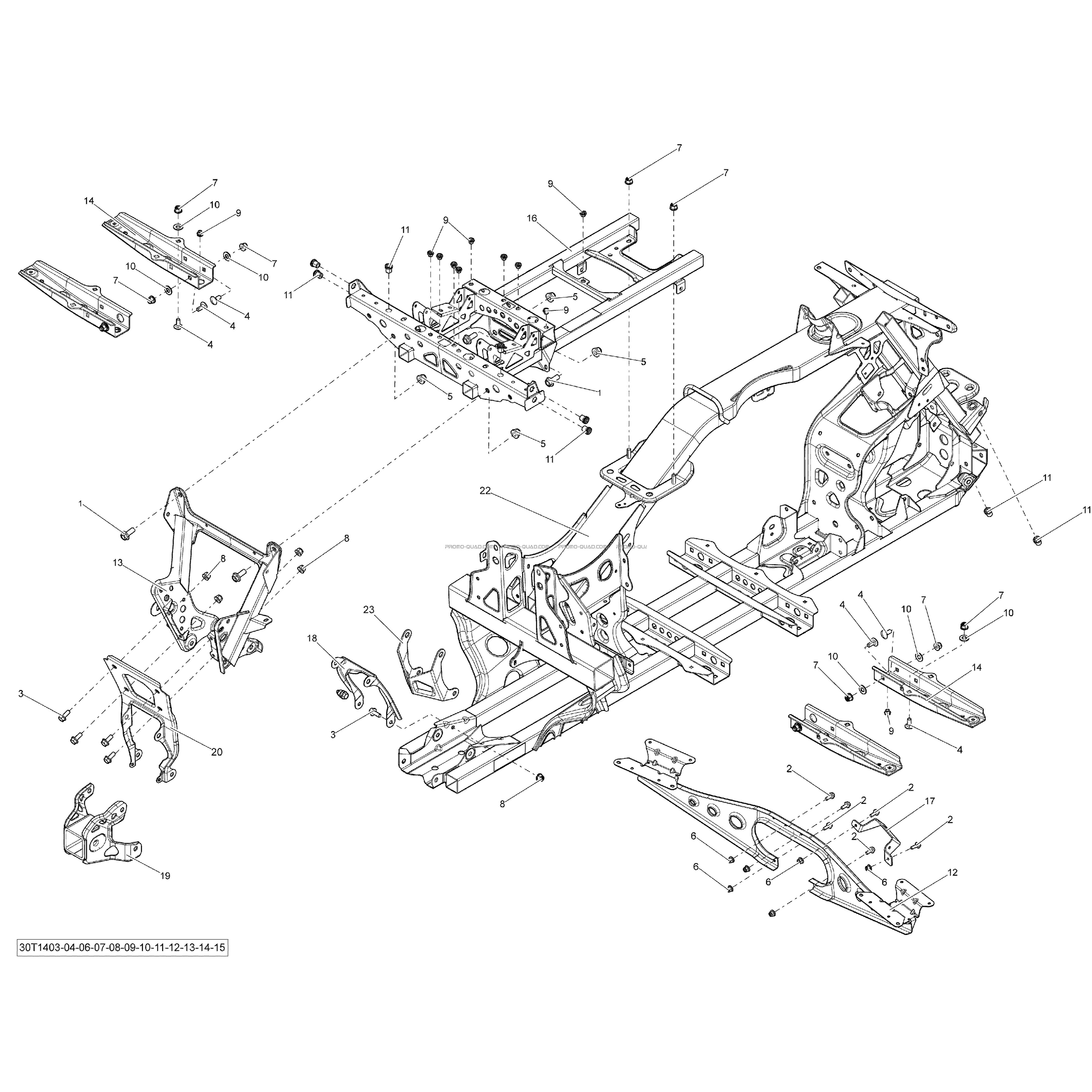 Châssis  Can-am  2014 Toutes les cylindrées  Original parts OEMChâssis  Can-am  2014 Toutes les cylindrées  Original parts OEM
