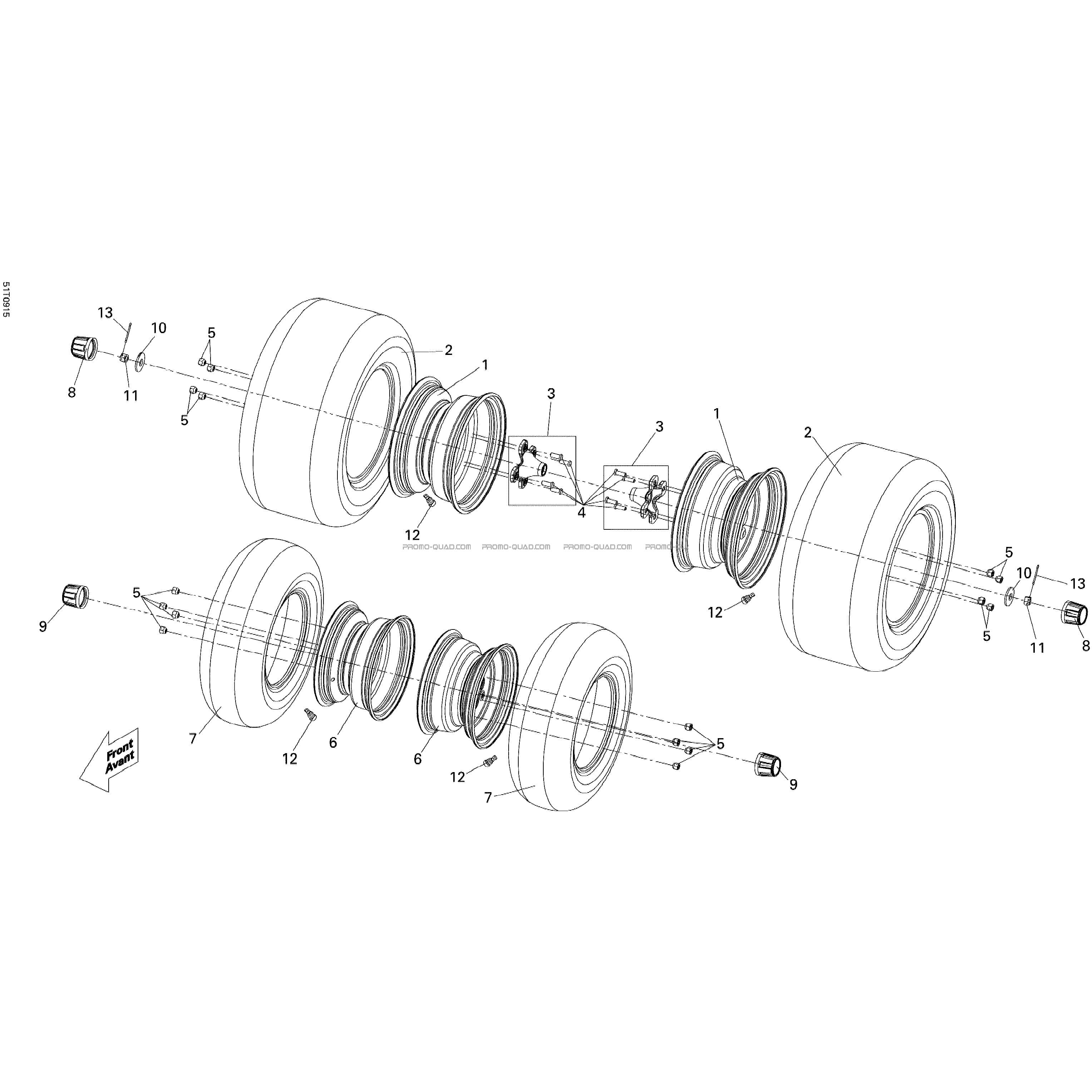 Roues Et Pneus  Can-am  2015 Toutes les cylindrées  Original parts OEMRoues Et Pneus  Can-am  2015 Toutes les cylindrées  Original parts OEM