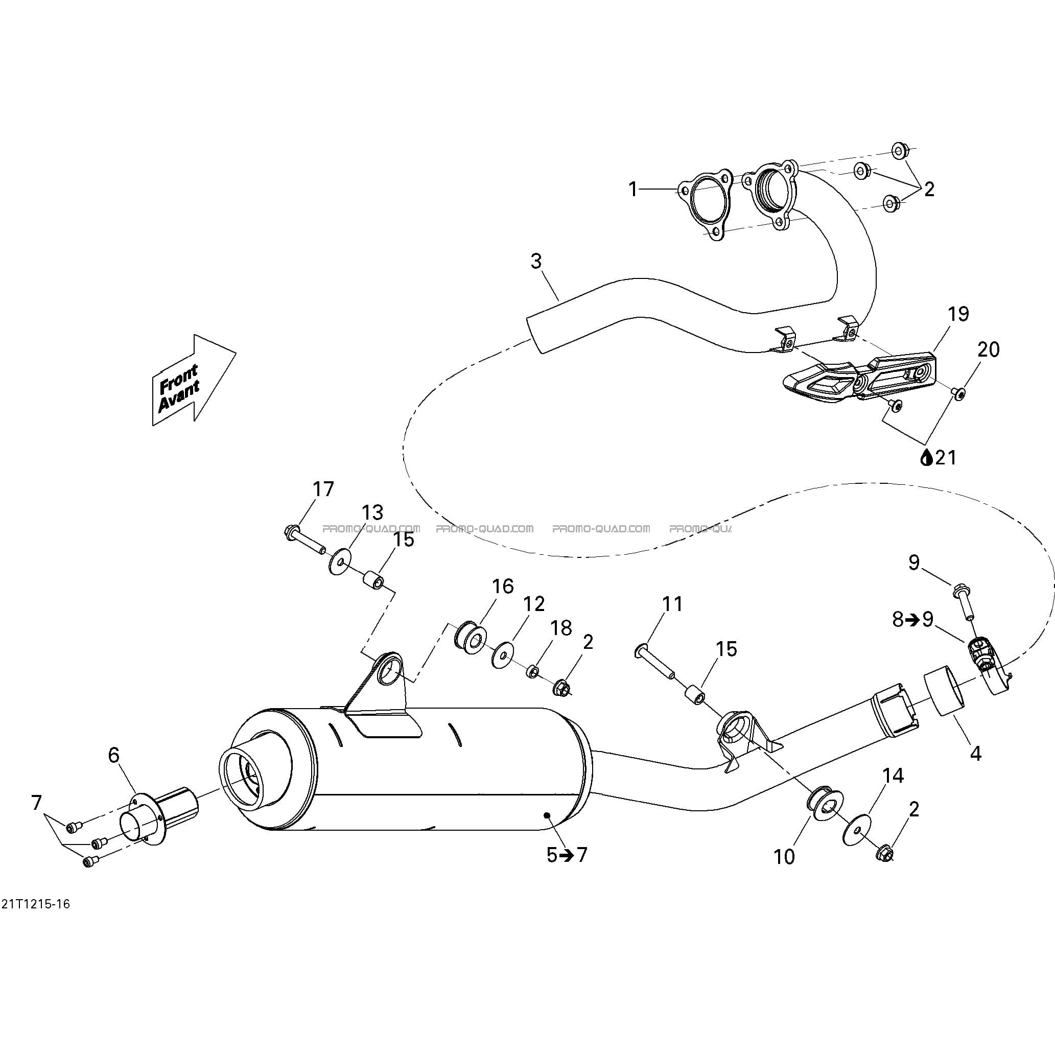 Système Échappement  Can-am  2015 Toutes les cylindrées  pièces OEMSystème Échappement  Can-am  2015 Toutes les cylindrées  pièces OEM