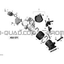Collecteur Admission Air Et Carter De Papillon pour Can-am Toutes les cylindrées 2015 DS 450EFI Xxc