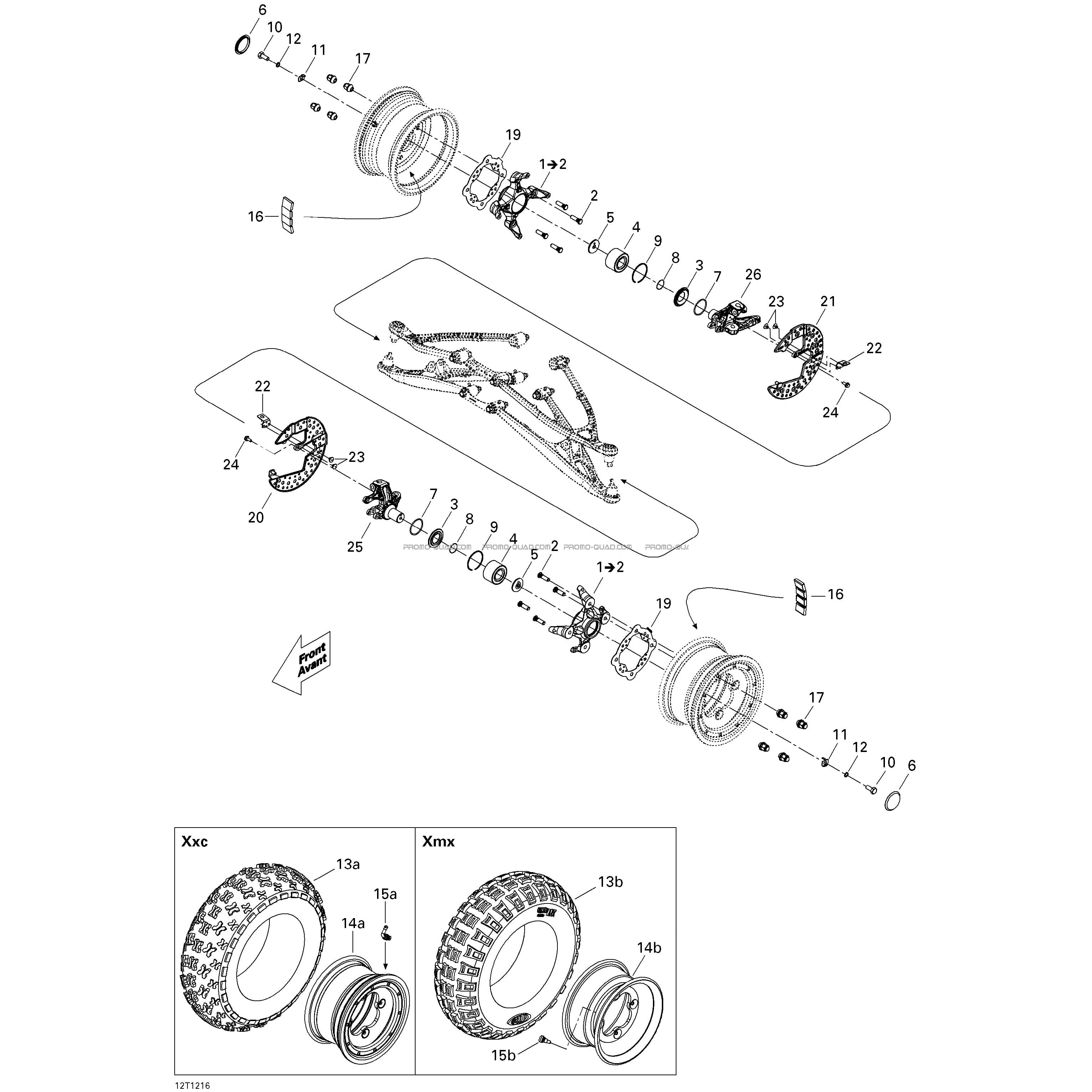 Système Entraînement Avant  Can-am  2015 Toutes les cylindrées  Original parts OEMSystème Entraînement Avant  Can-am  2015 Toutes les cylindrées  Original parts OEM