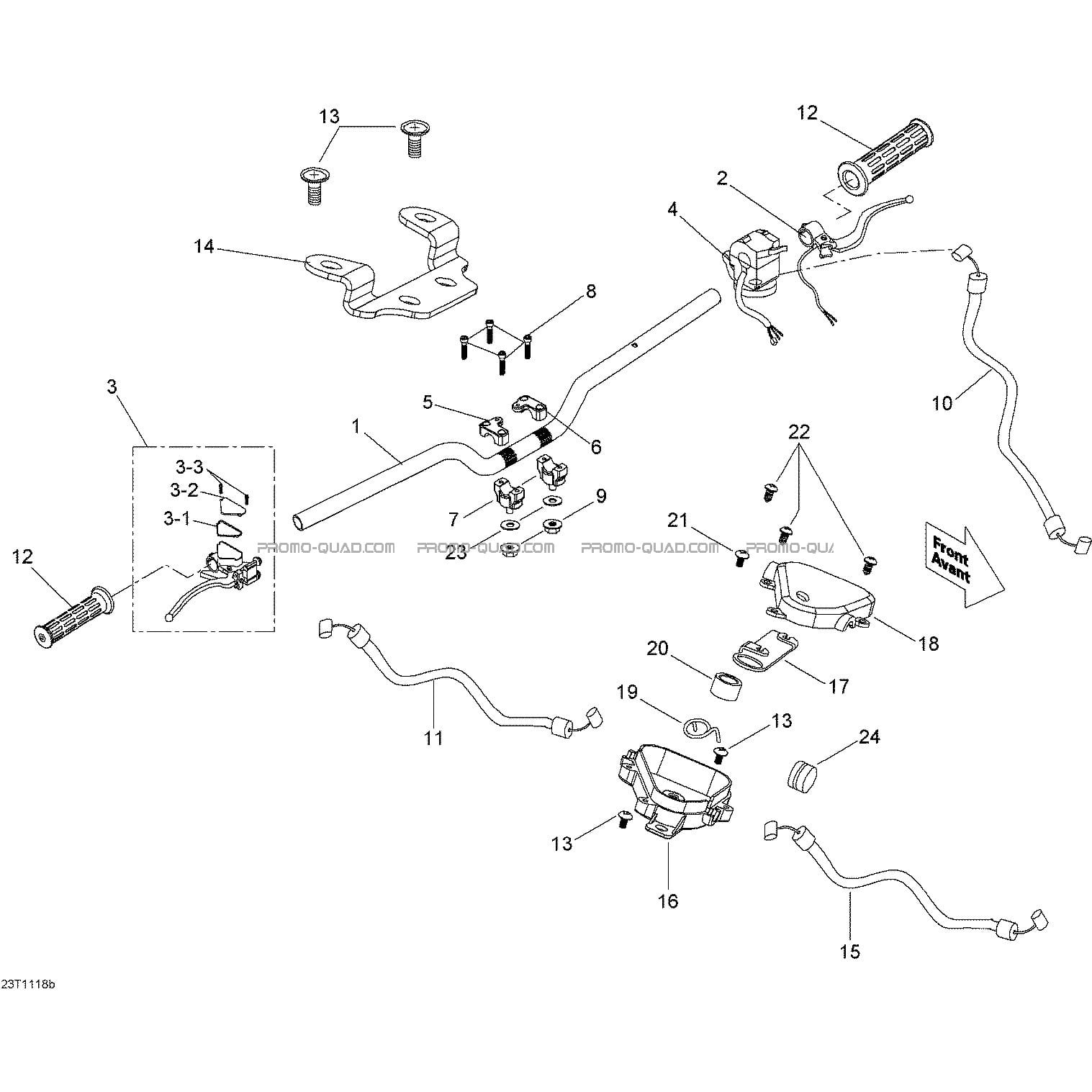 Guidon  Can-am  2015 Toutes les cylindrées  Original parts OEMGuidon  Can-am  2015 Toutes les cylindrées  Original parts OEM