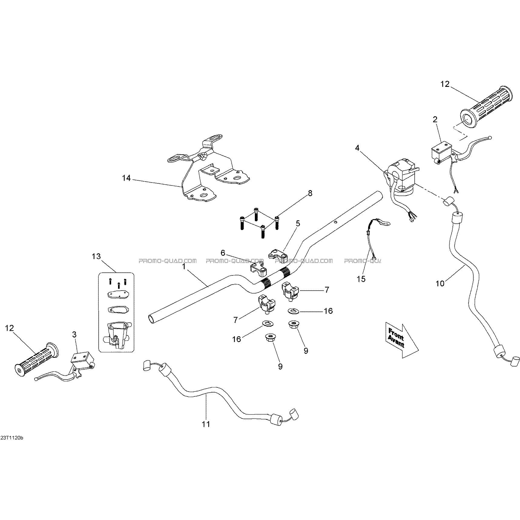 Guidon  Can-am  2015 Toutes les cylindrées  pièces OEMGuidon  Can-am  2015 Toutes les cylindrées  pièces OEM