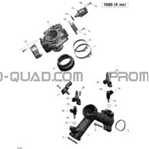 Collecteur Admission Air Et Carter De Papillon _18R1507 pour Can-am Toutes les cylindrées 2015 Outlander 1000 EFI Xmr