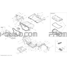 Boîte De Rangement Arrière _42T1505 pour Can-am Toutes les cylindrées 2015 Outlander 500 EFI
