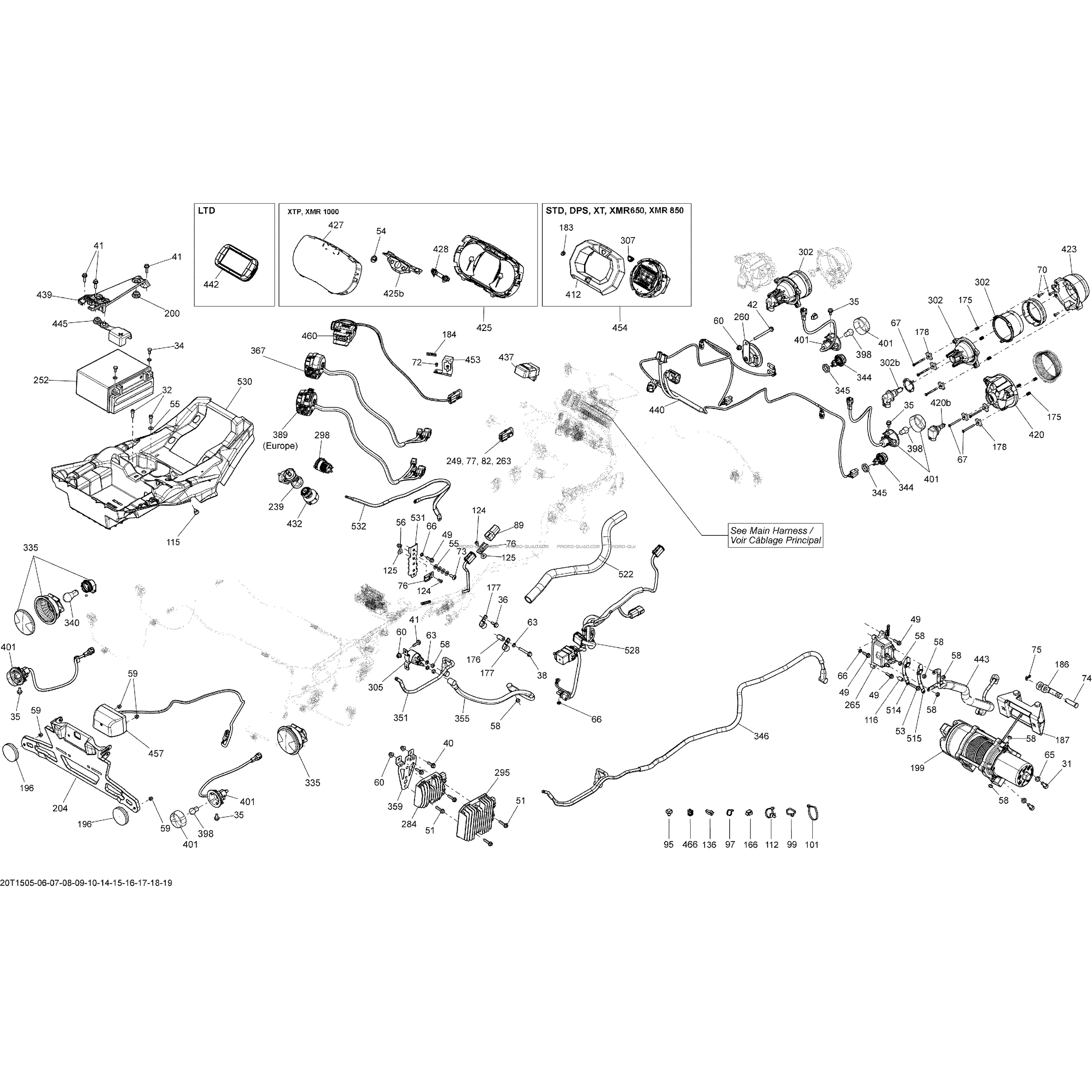 Système Électrique _20T1505  Can-am  2015 Toutes les cylindrées  pièces OEMSystème Électrique _20T1505  Can-am  2015 Toutes les cylindrées  pièces OEM