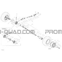 Système Entraînement Arrière _13T1529 pour Can-am Toutes les cylindrées 2015 Outlander 6X6 1000 EFI