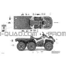 Décalques _32T1529 pour Can-am Toutes les cylindrées 2015 Outlander 6X6 1000 EFI