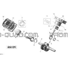 Vilebrequin pour Can-am Toutes les cylindrées 2015 Outlander 6X6 650 EFI