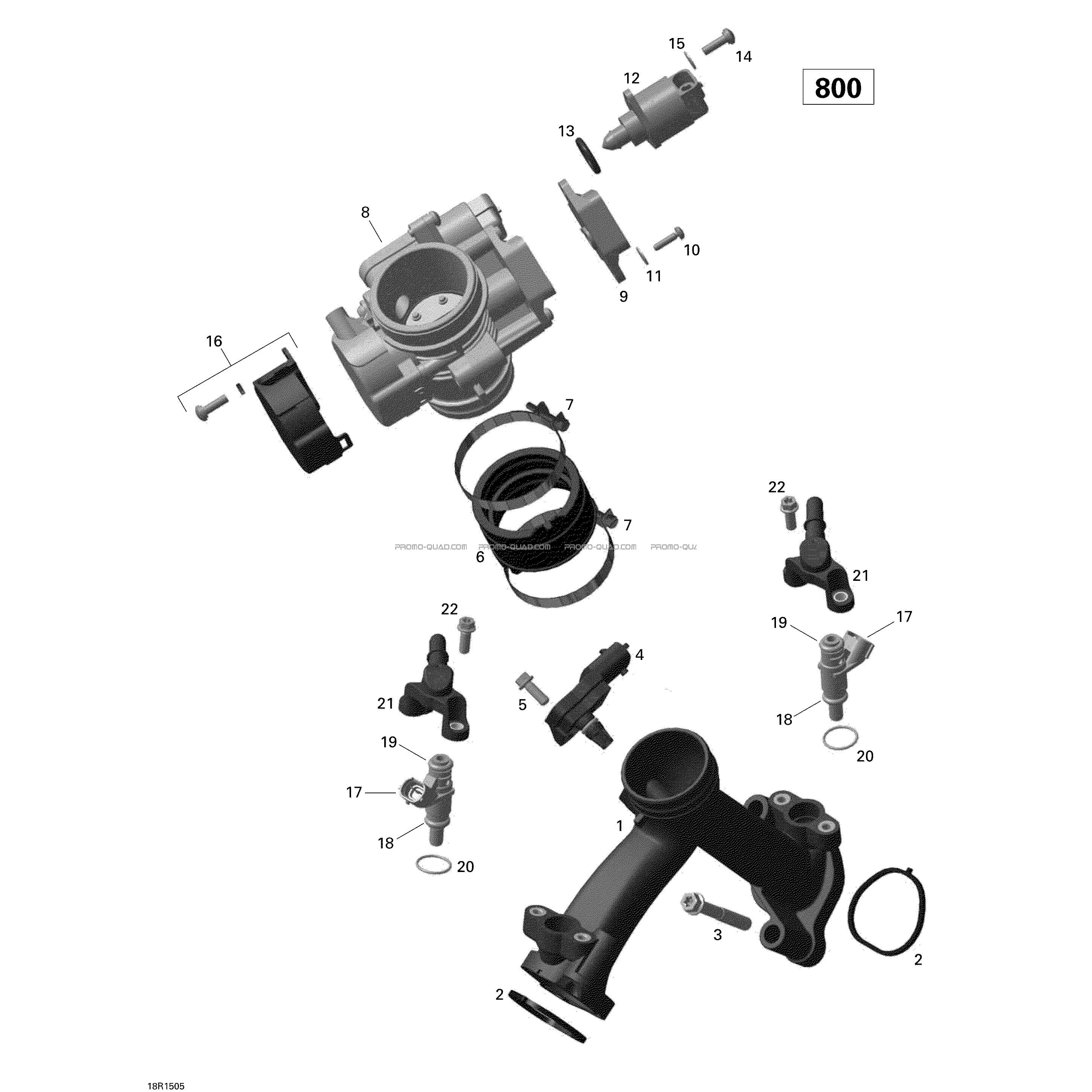Collecteur Admission Air Et Carter De Papillon _18R1505  Can-am  2015 Toutes les cylindrées  pièces OEMCollecteur Admission Air Et Carter De Papillon _18R1505  Can-am  2015 Toutes les cylindrées  pièces OEM