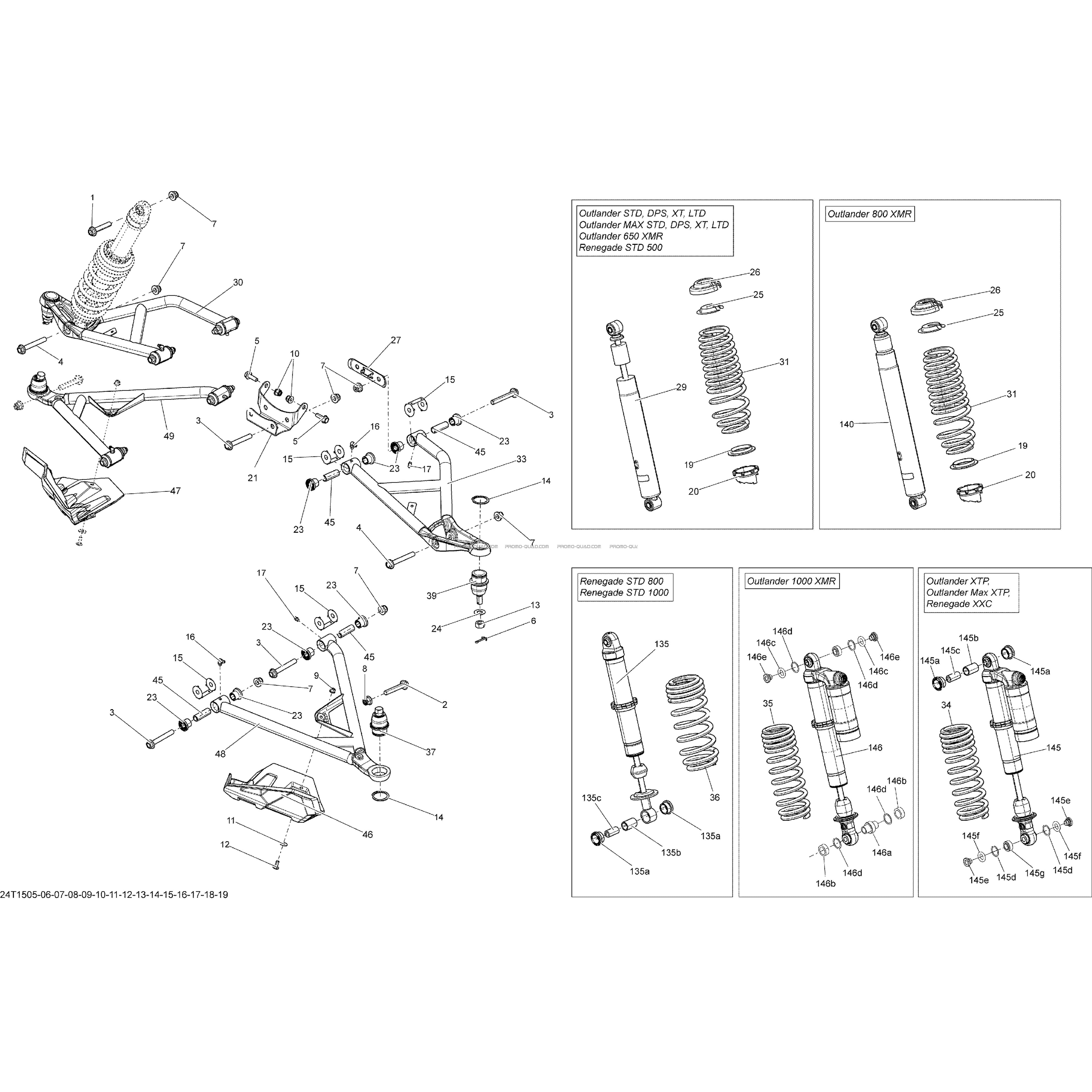 Suspension Avant _24T1509  Can-am  2015 Toutes les cylindrées  Original parts OEMSuspension Avant _24T1509  Can-am  2015 Toutes les cylindrées  Original parts OEM