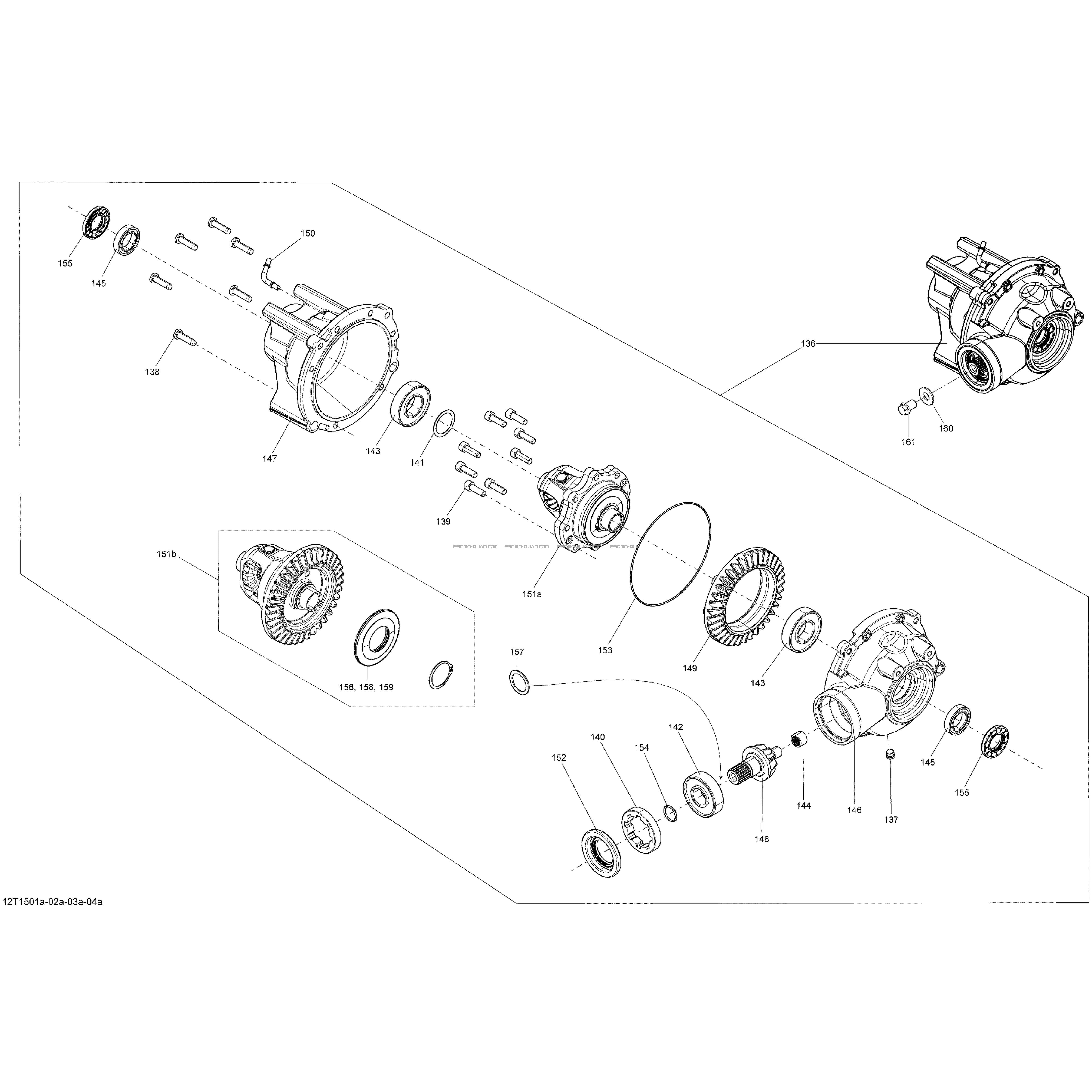 Système Entraînement Avant _Differential_12T1501a  Can-am  2015 Toutes les cylindrées  pièces OEMSystème Entraînement Avant _Differential_12T1501a  Can-am  2015 Toutes les cylindrées  pièces OEM