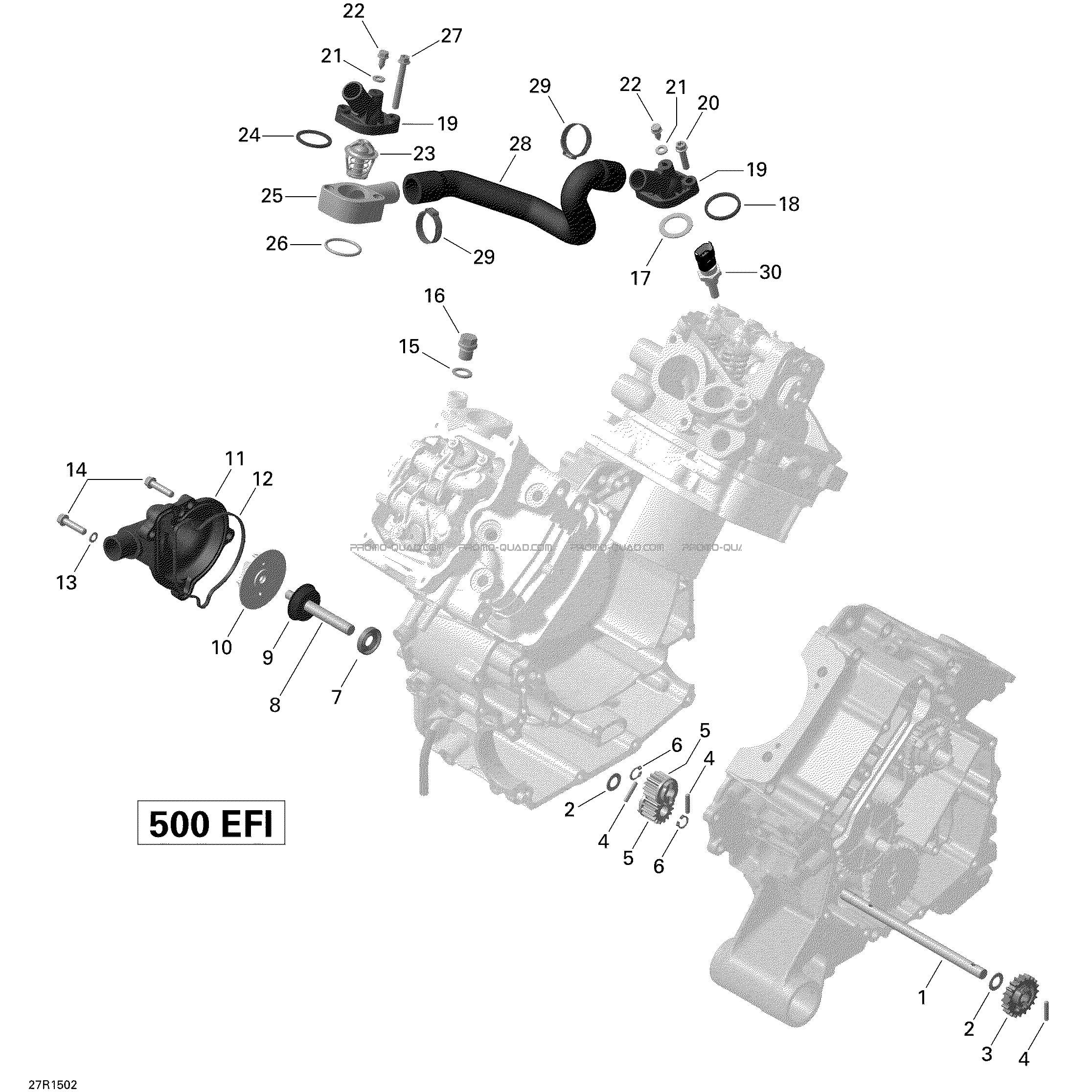 Refroidissement Moteur _27R1502  Can-am  2015 Toutes les cylindrées  Original parts OEMRefroidissement Moteur _27R1502  Can-am  2015 Toutes les cylindrées  Original parts OEM