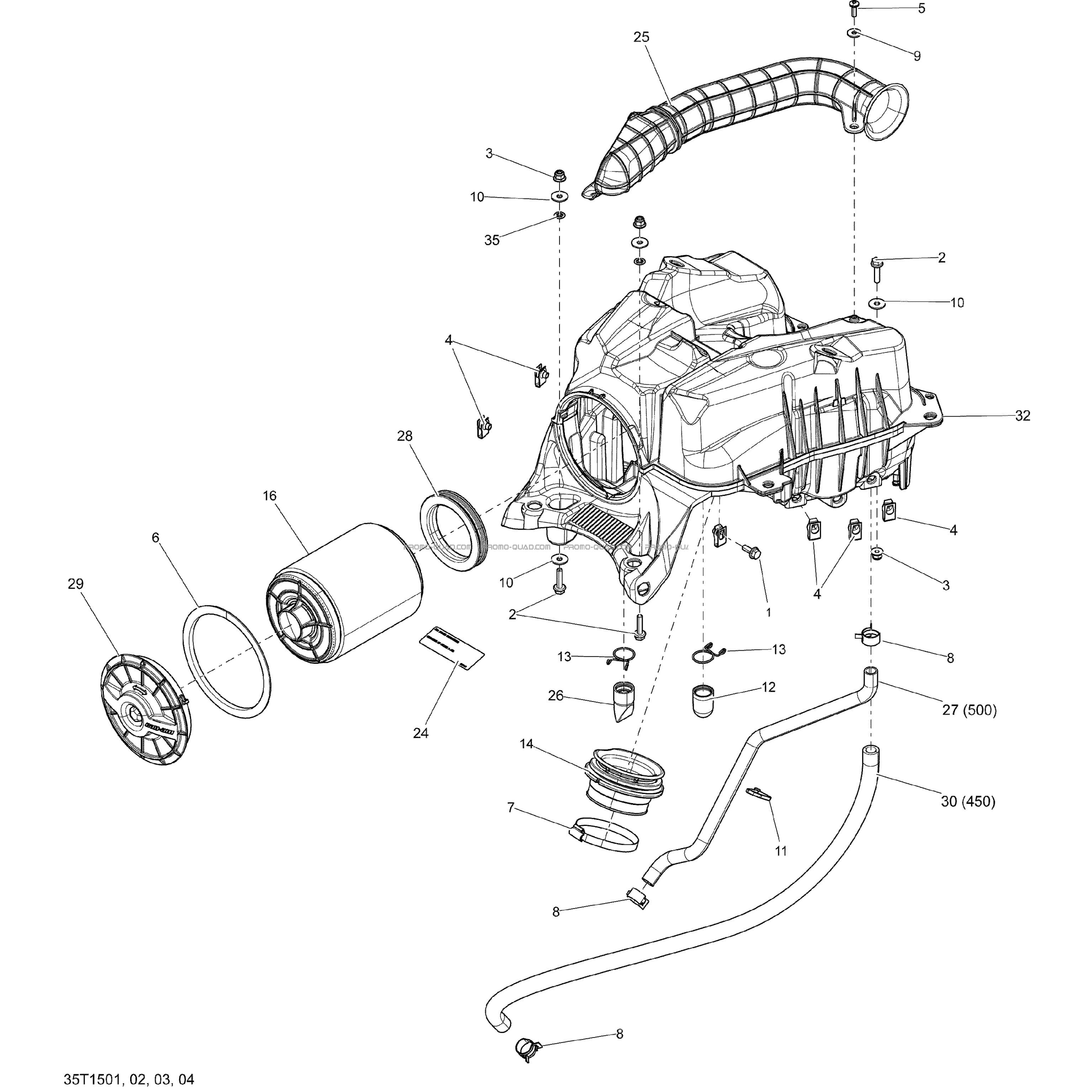 Admission Air _35T1503  Can-am  2015 Toutes les cylindrées  pièces OEMAdmission Air _35T1503  Can-am  2015 Toutes les cylindrées  pièces OEM