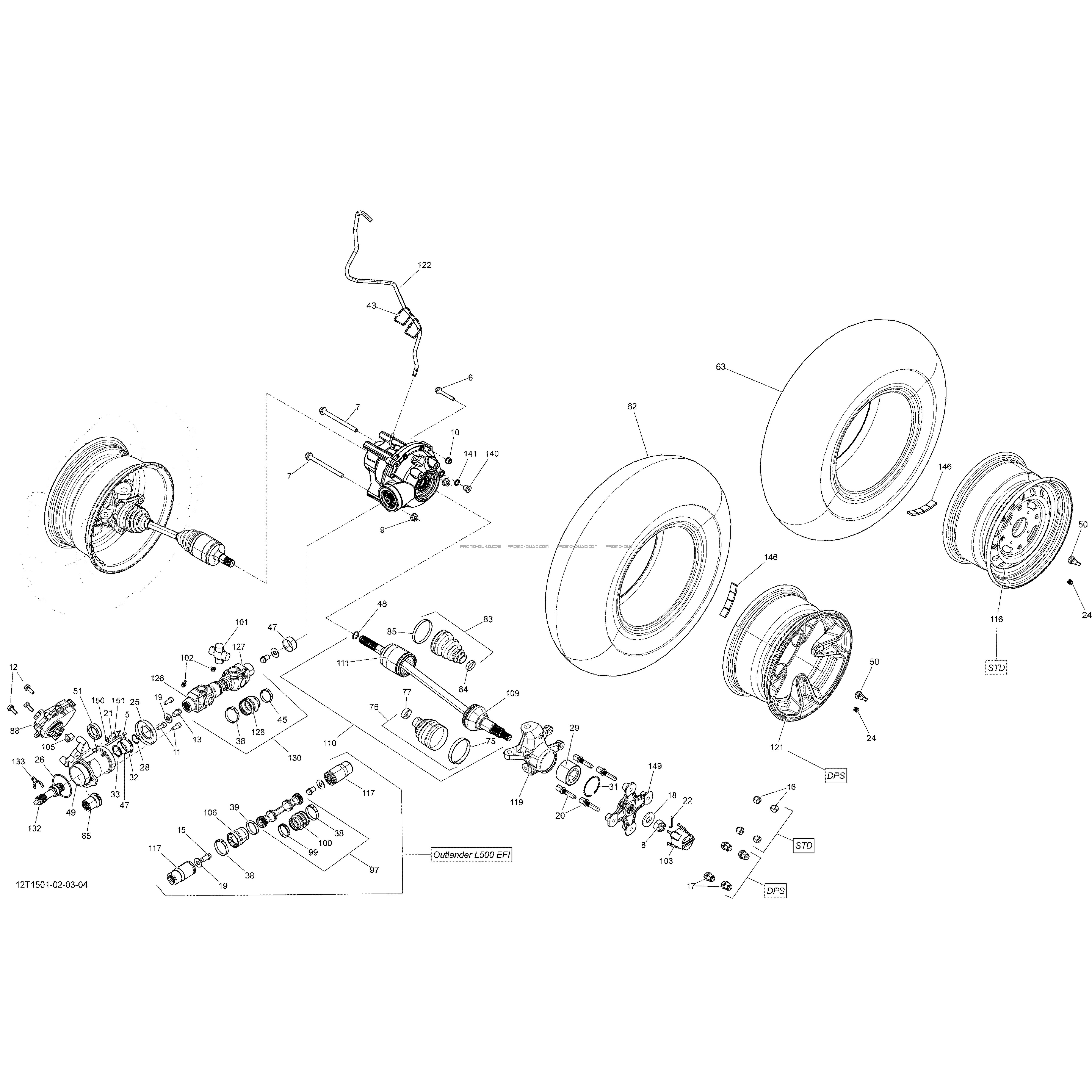 Système Entraînement Avant _12T1503  Can-am  2015 Toutes les cylindrées  pièces OEMSystème Entraînement Avant _12T1503  Can-am  2015 Toutes les cylindrées  pièces OEM