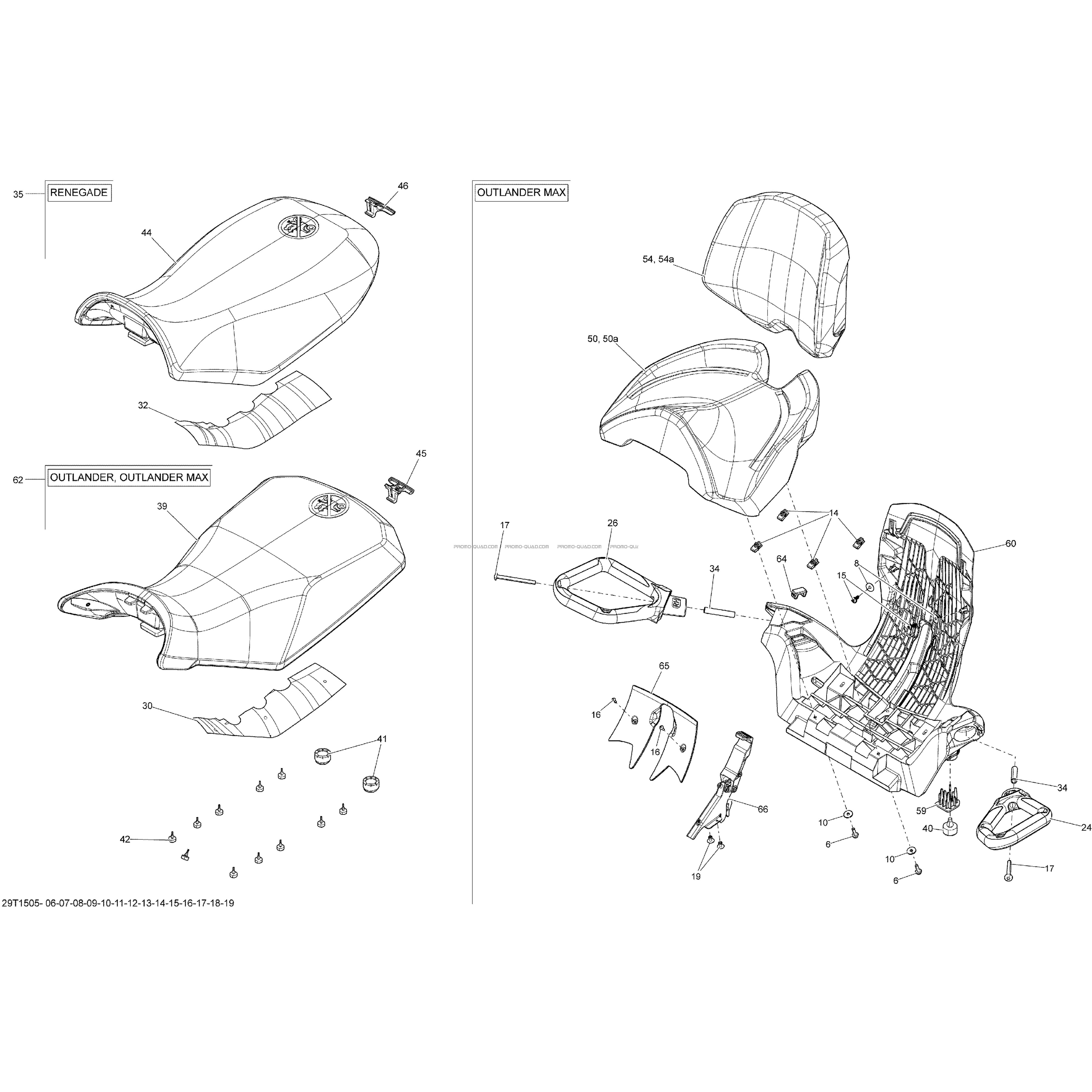 Siège _29T1515  Can-am  2015 Toutes les cylindrées  Original parts OEMSiège _29T1515  Can-am  2015 Toutes les cylindrées  Original parts OEM