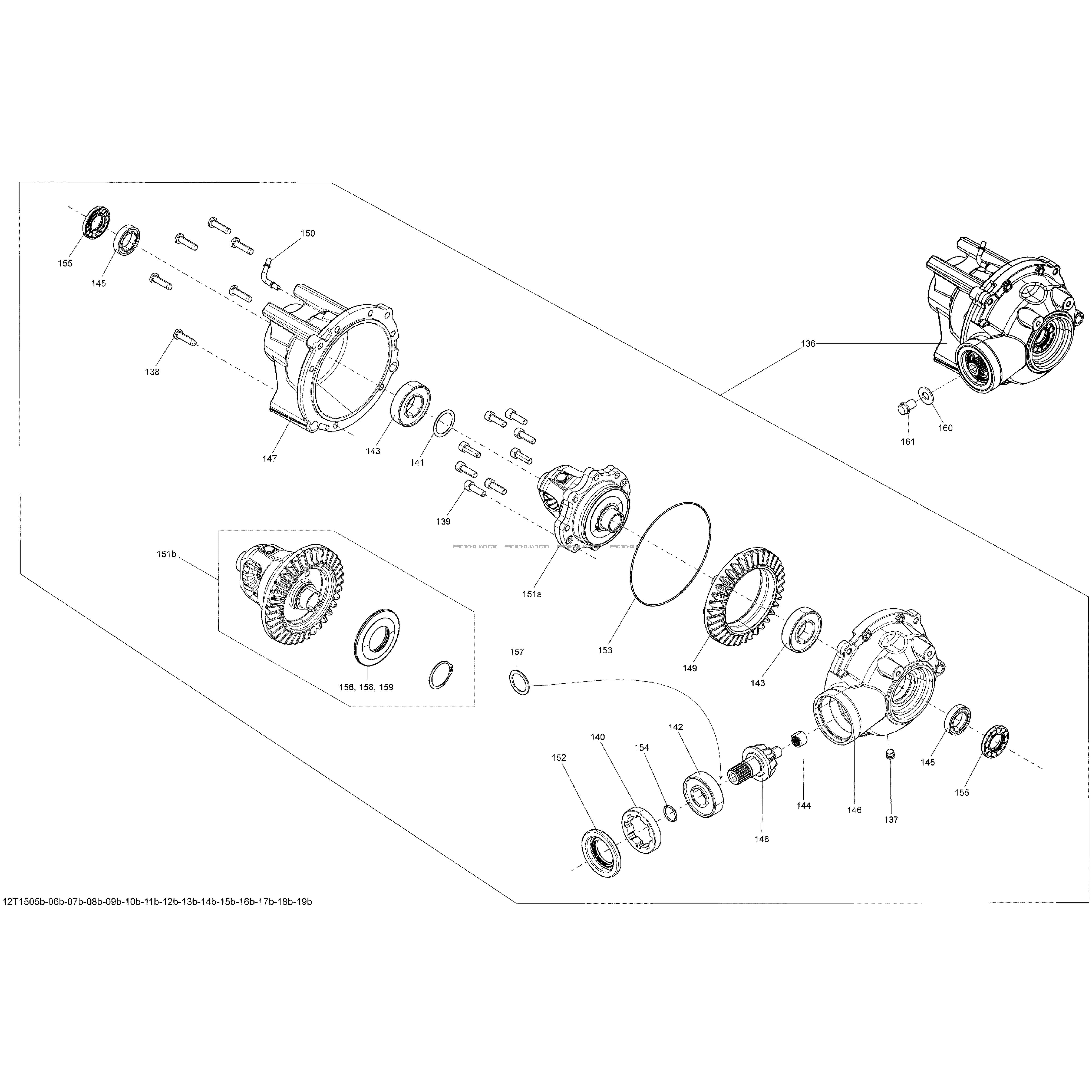 Système Entraînement Avant _Differential_12T1512b  Can-am  2015 Toutes les cylindrées  Original parts OEMSystème Entraînement Avant _Differential_12T1512b  Can-am  2015 Toutes les cylindrées  Original parts OEM