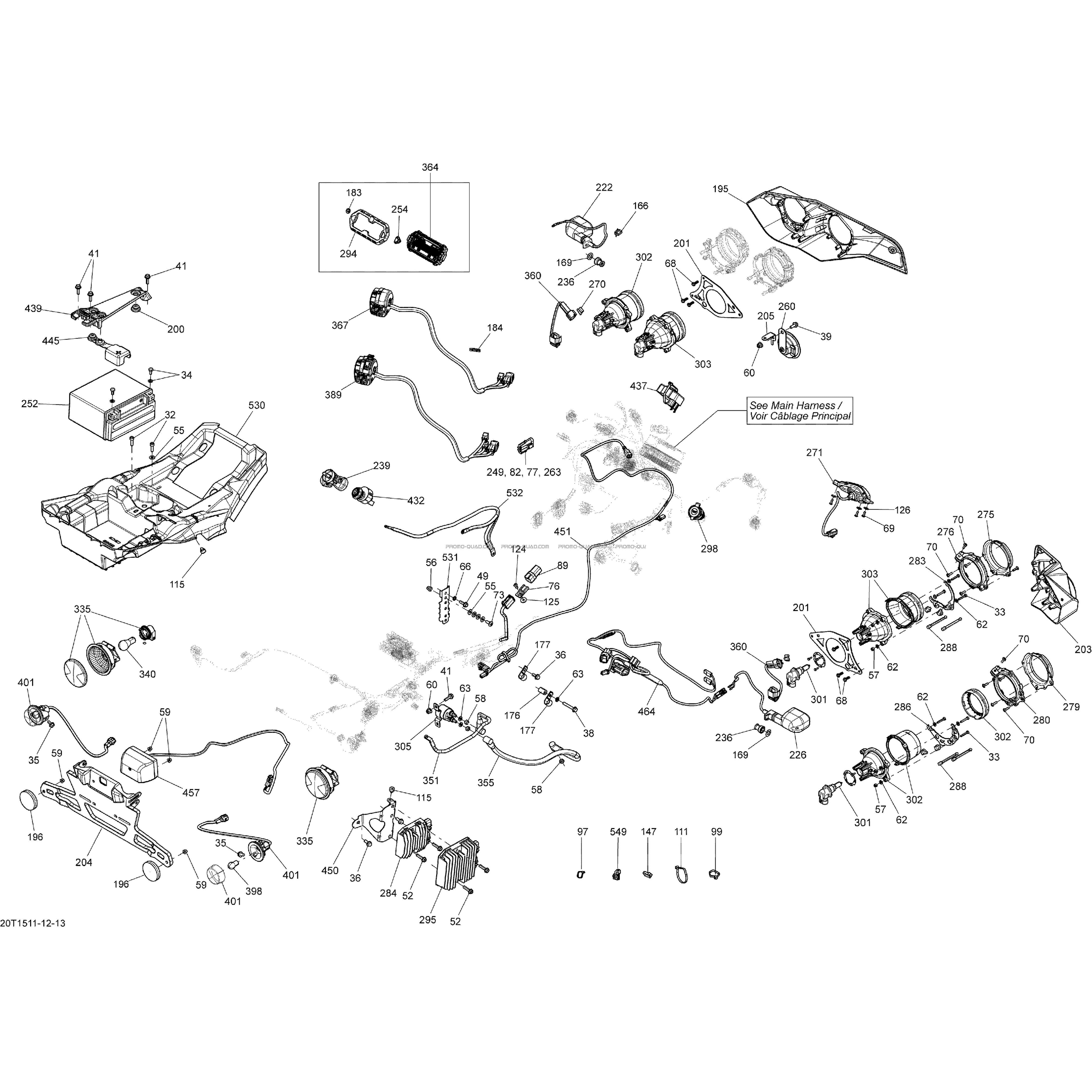 Système Électrique _20T1512  Can-am  2015 Toutes les cylindrées  pièces OEMSystème Électrique _20T1512  Can-am  2015 Toutes les cylindrées  pièces OEM