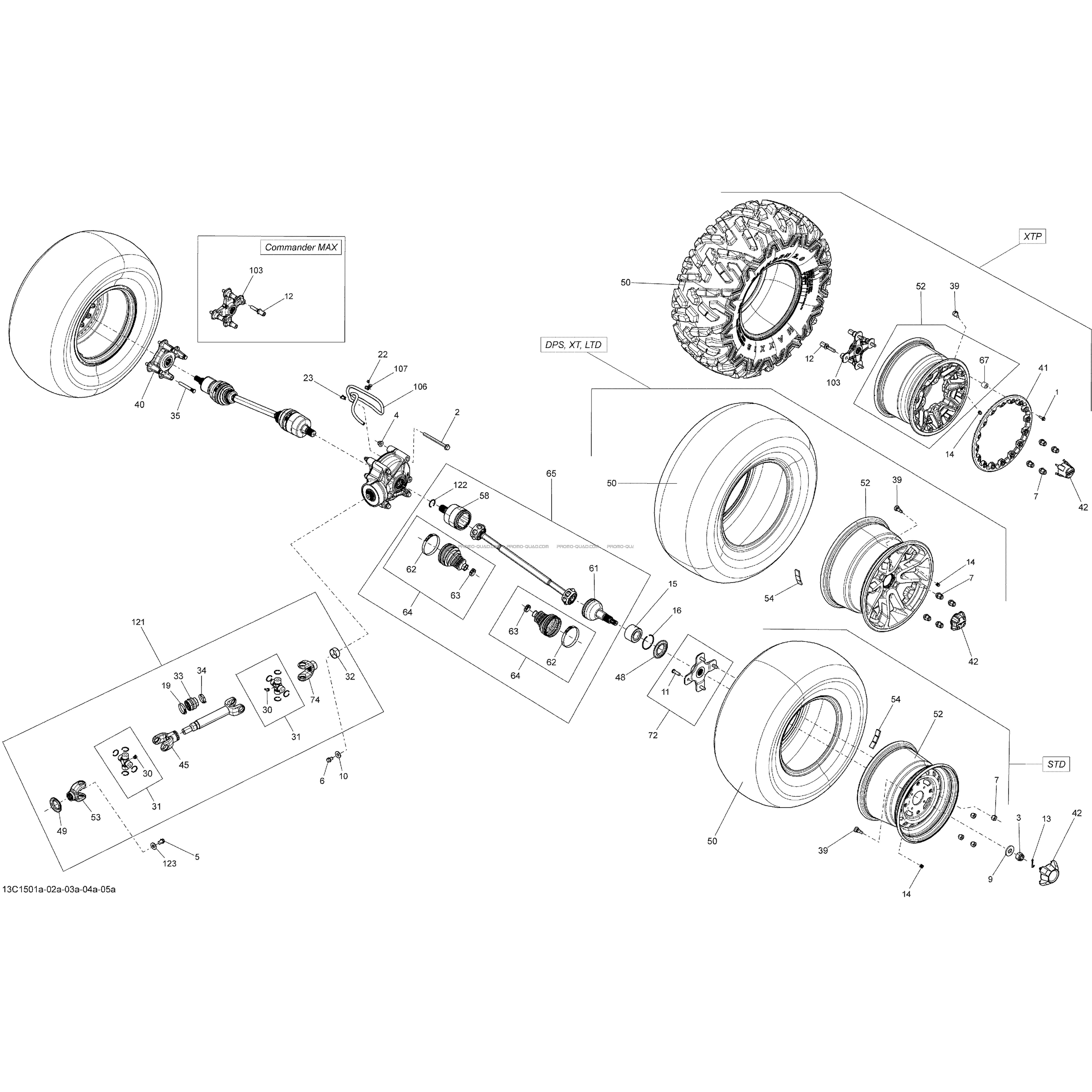 Système Entraînement Arrière _13C1503a  Can-am  2015 Toutes les cylindrées  Original parts OEMSystème Entraînement Arrière _13C1503a  Can-am  2015 Toutes les cylindrées  Original parts OEM