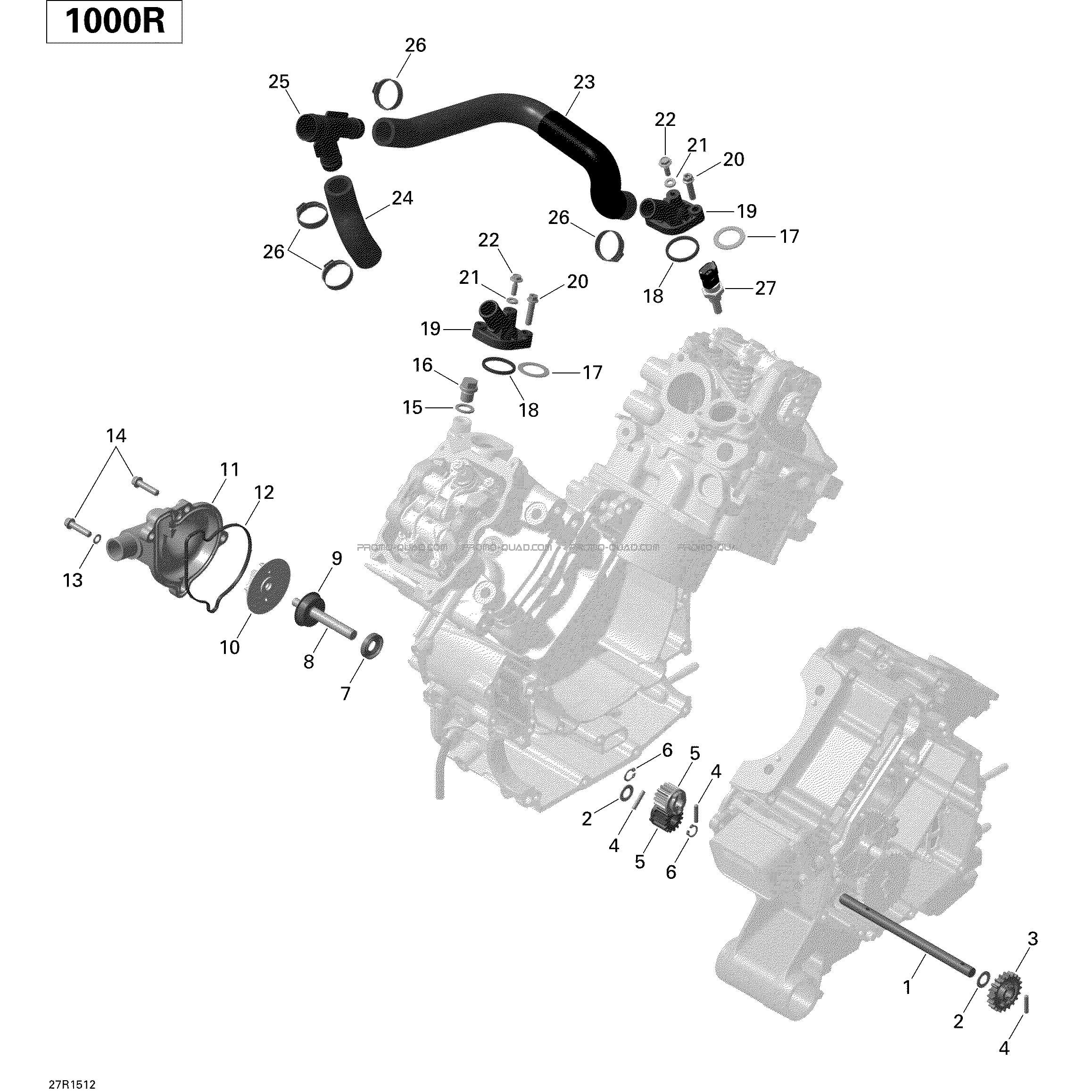 Refroidissement Moteur _27R1512  Can-am  2015 Toutes les cylindrées  Original parts OEMRefroidissement Moteur _27R1512  Can-am  2015 Toutes les cylindrées  Original parts OEM