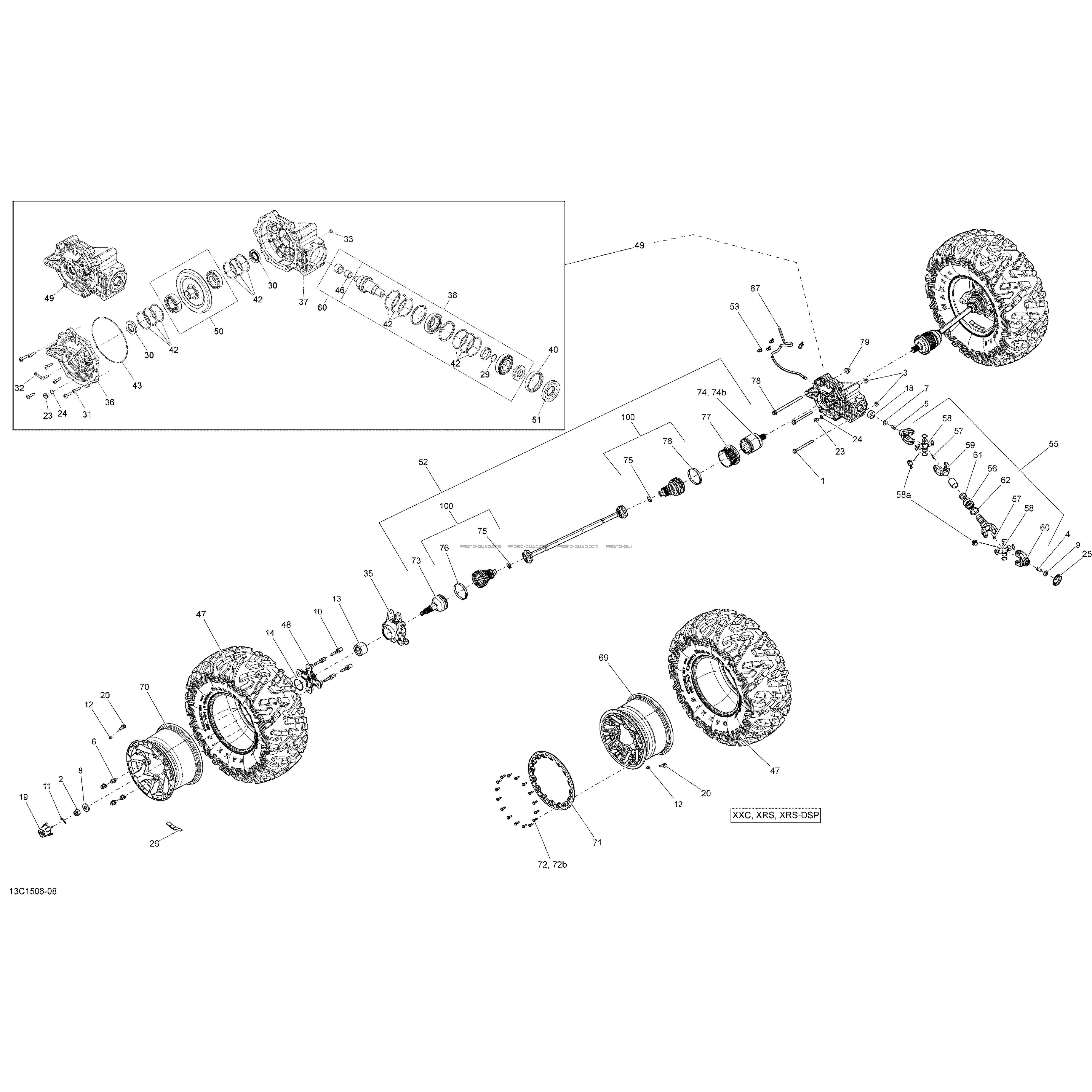 Système Entraînement Arrière _13C1508  Can-am  2015 Toutes les cylindrées  pièces OEMSystème Entraînement Arrière _13C1508  Can-am  2015 Toutes les cylindrées  pièces OEM