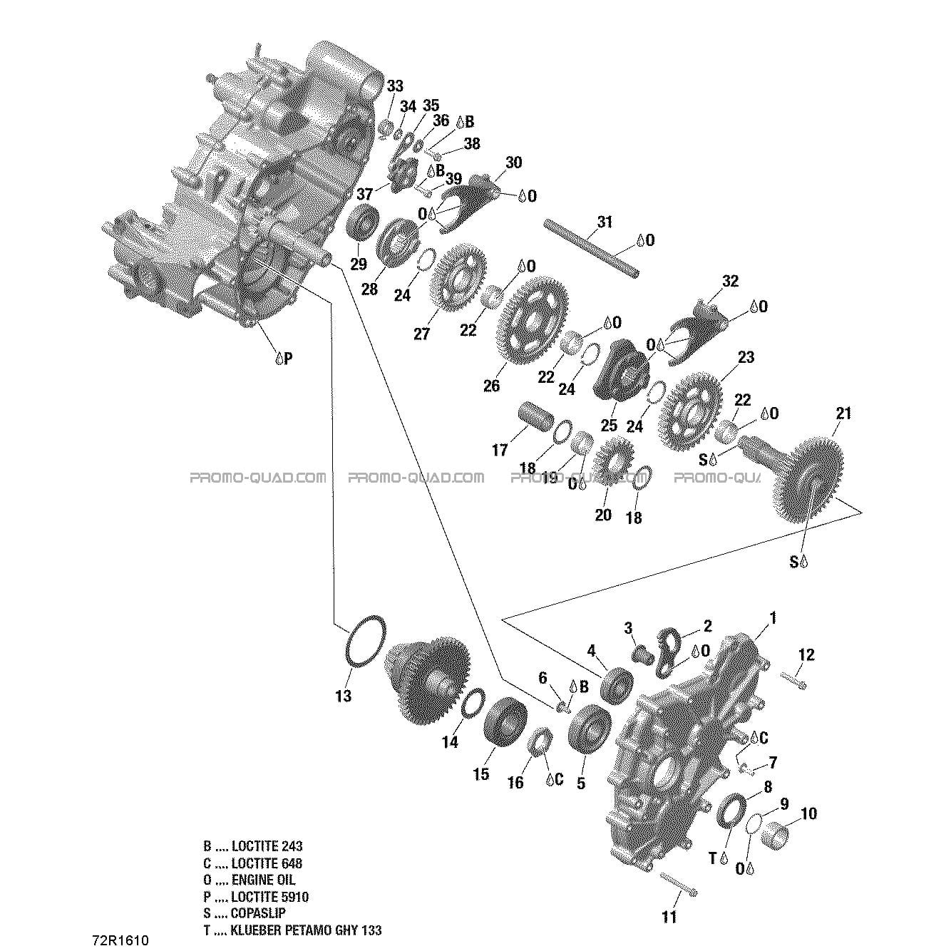 Boîte de Vitesses et Composantes - GBPS - Commander  Can-am  2016 Toutes les cylindrées  Original parts OEMBoîte de Vitesses et Composantes - GBPS - Commander  Can-am  2016 Toutes les cylindrées  Original parts OEM