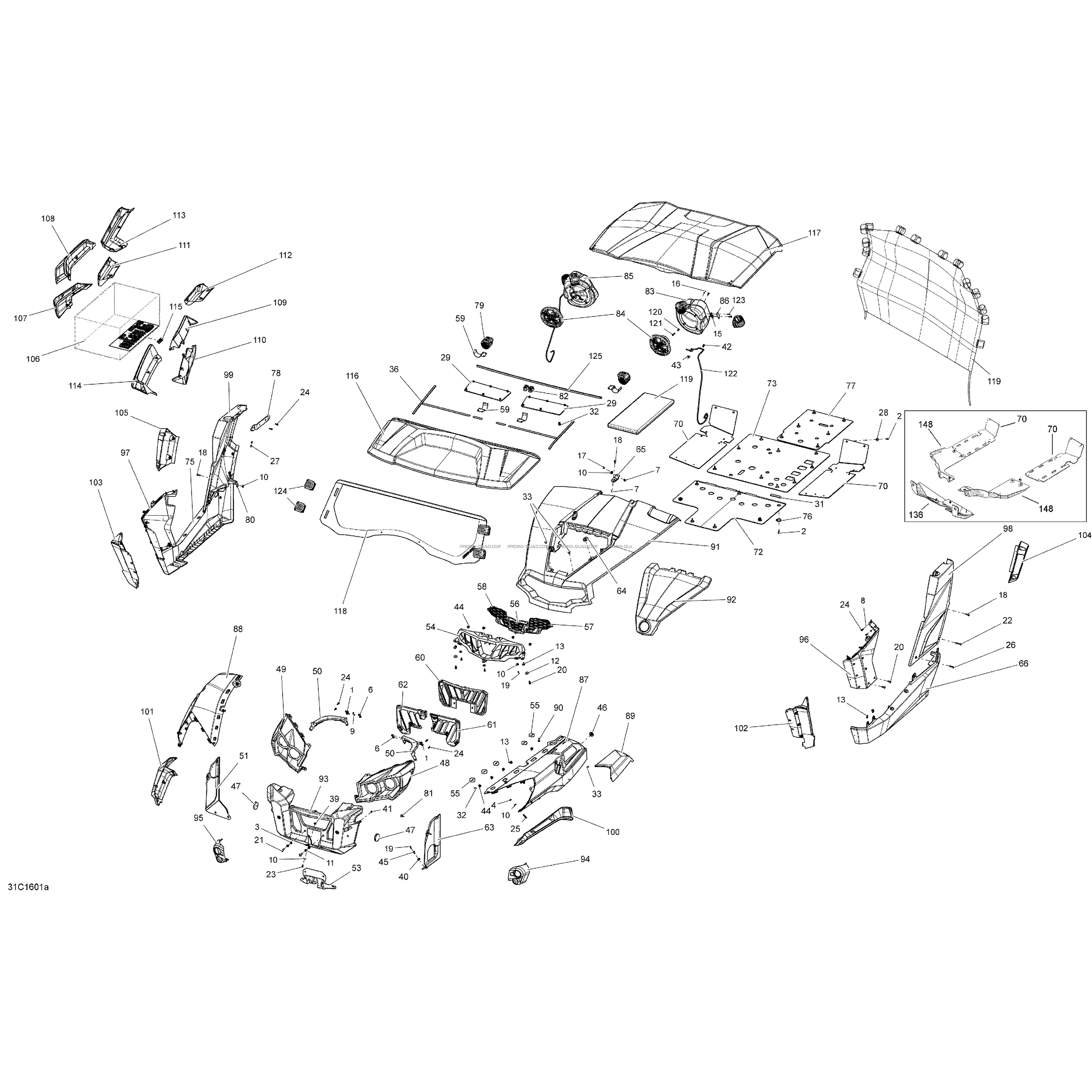 Carrosserie Et Accessoires  Can-am  2016 Toutes les cylindrées  Original parts OEMCarrosserie Et Accessoires  Can-am  2016 Toutes les cylindrées  Original parts OEM