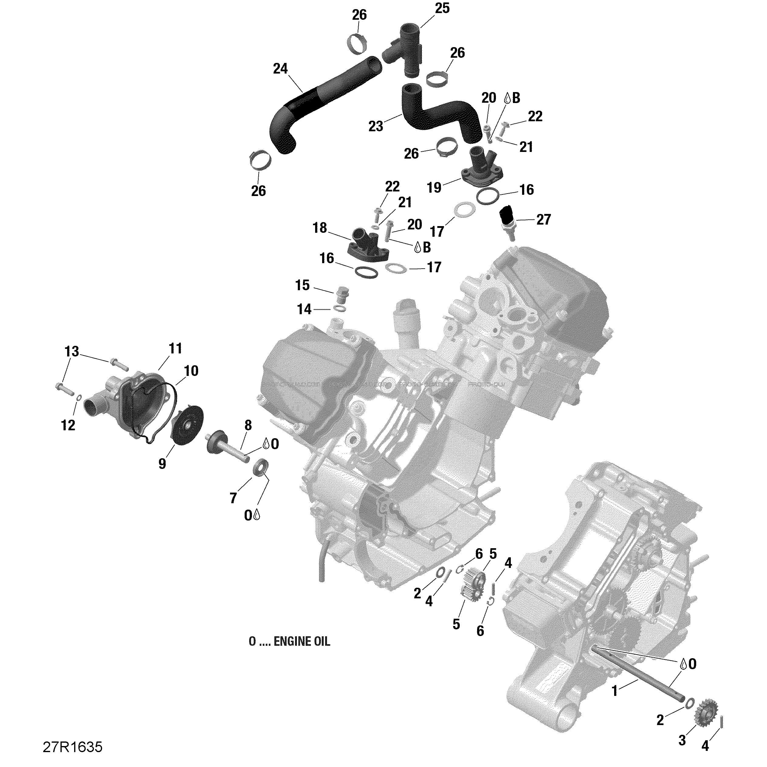 Refroidissement Moteur - HD10  Can-am  2016 Toutes les cylindrées  pièces OEMRefroidissement Moteur - HD10  Can-am  2016 Toutes les cylindrées  pièces OEM