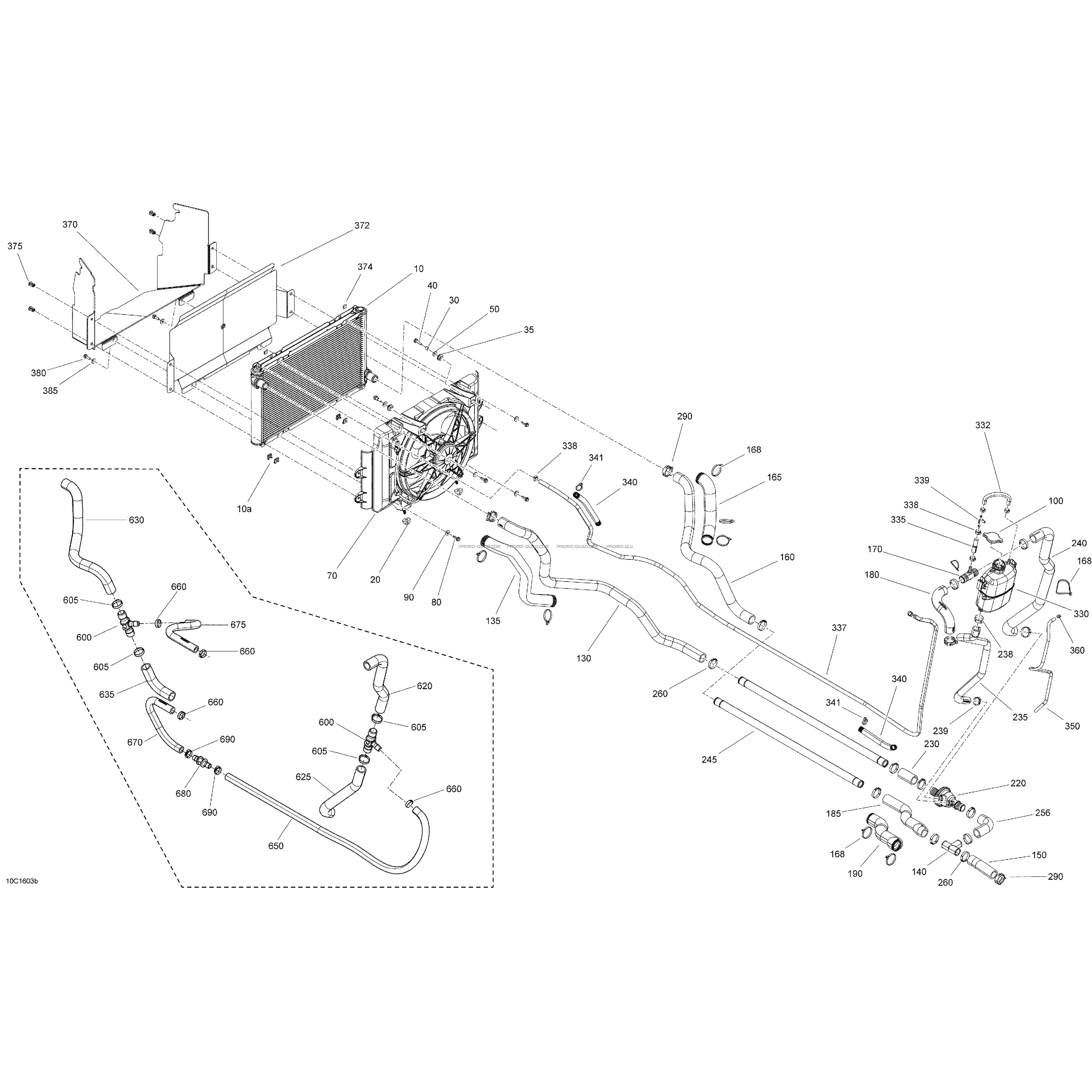 Système Refroidissement - Avec Unité De Chauffage  Can-am  2016 Toutes les cylindrées  Original parts OEMSystème Refroidissement - Avec Unité De Chauffage  Can-am  2016 Toutes les cylindrées  Original parts OEM